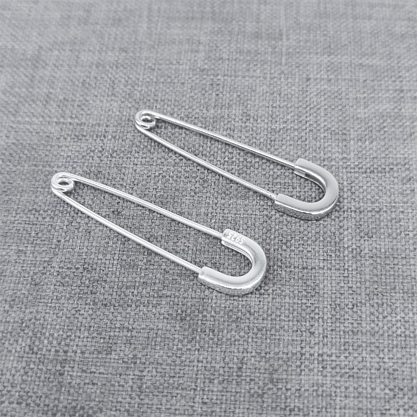 925 Sterling Silver Plain Brooch Pin Back for Jewelry Making DIY, 1 Piece