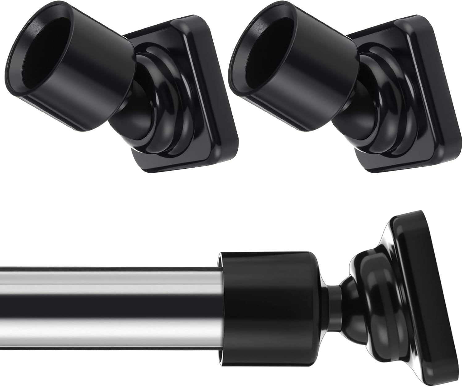 Angled Shower Rod Mount for Sloped Walls-25mm Shower Bracket & Swivel Joints..