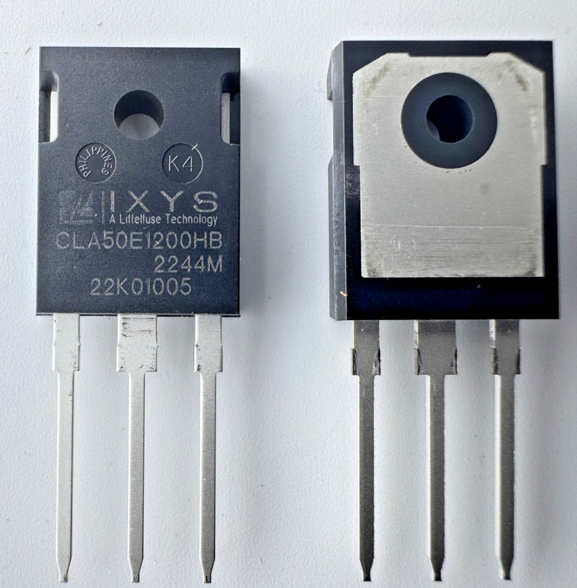 2 PCS CLA50E1200HB IXYS THYRISTOR SCR 1200V Irms=79A  Iav=50A Pt=500W TO-247AC
