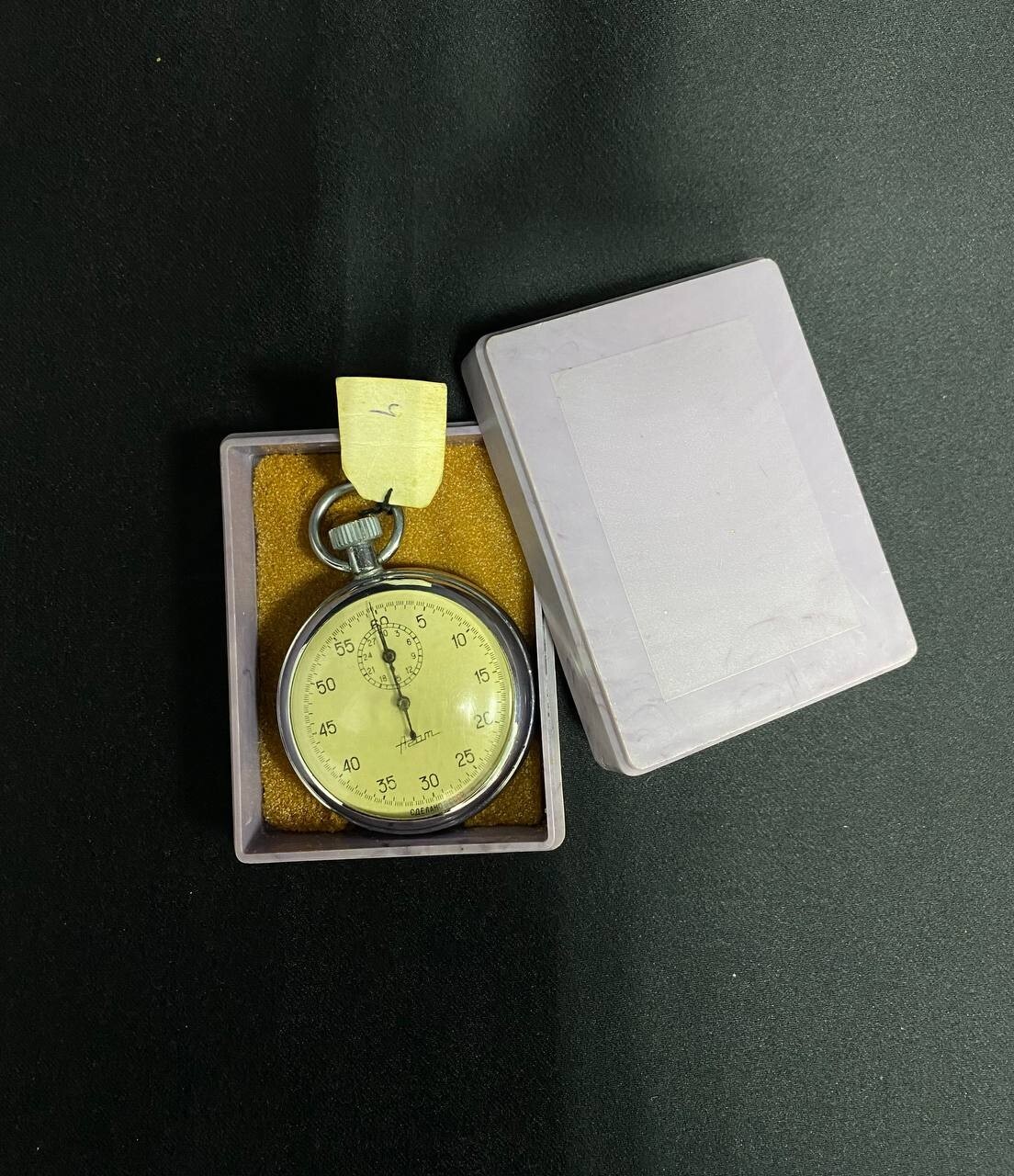 New Vintage Stopwatch Agate One-button USSR+origianl box #1898
