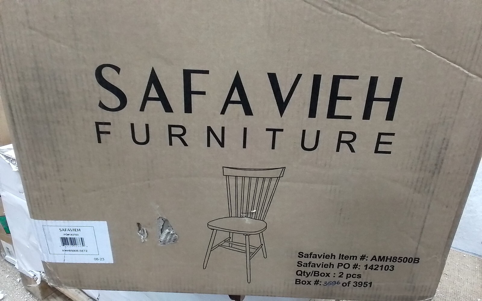 Safavieh PARKER SPINDEL SIDE CHAIR, Reduced Price 2172730302 AMH8500B