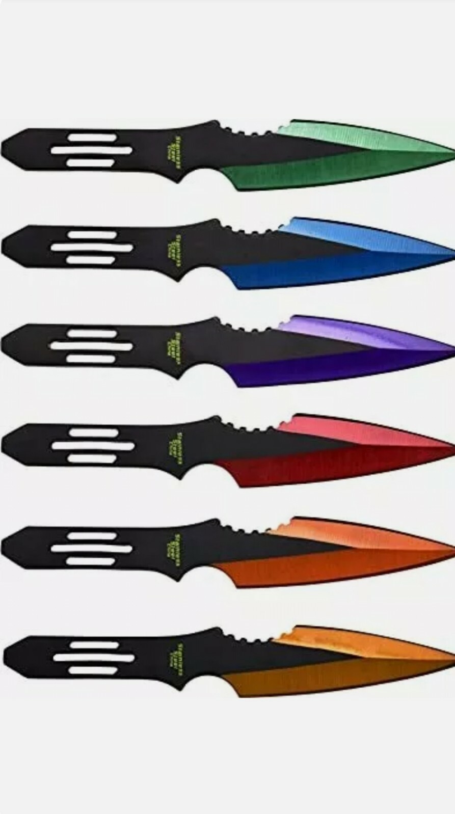 Perfect Point PP-595-6MC Throwers 6-Piece Multicolor 5.5"
