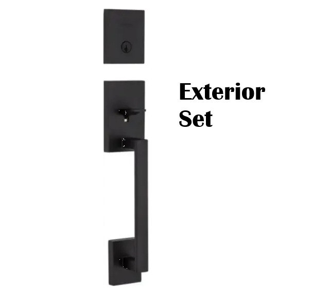 Kwikset San Clemente 98180-007 Single Cylinder Handleset Matte Black