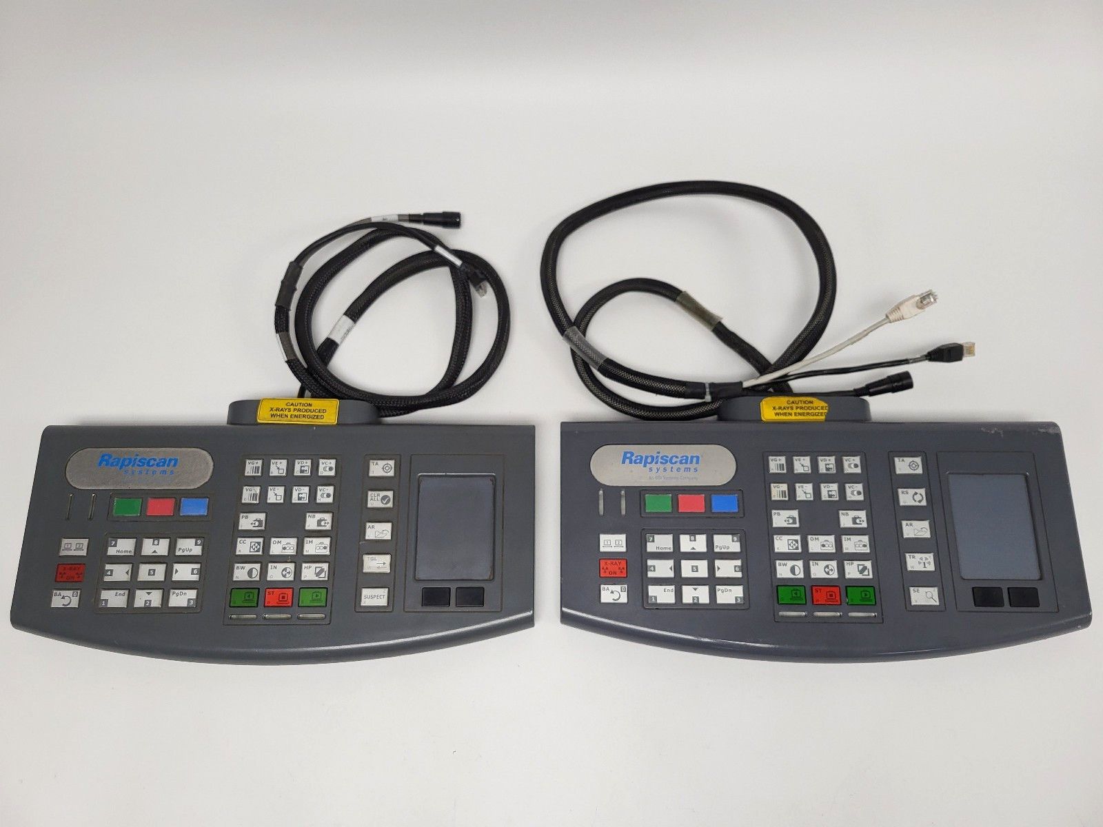 Lot of 2 Rapiscan Control Panels (Keyless) for 618/620 Security X-Ray Parts