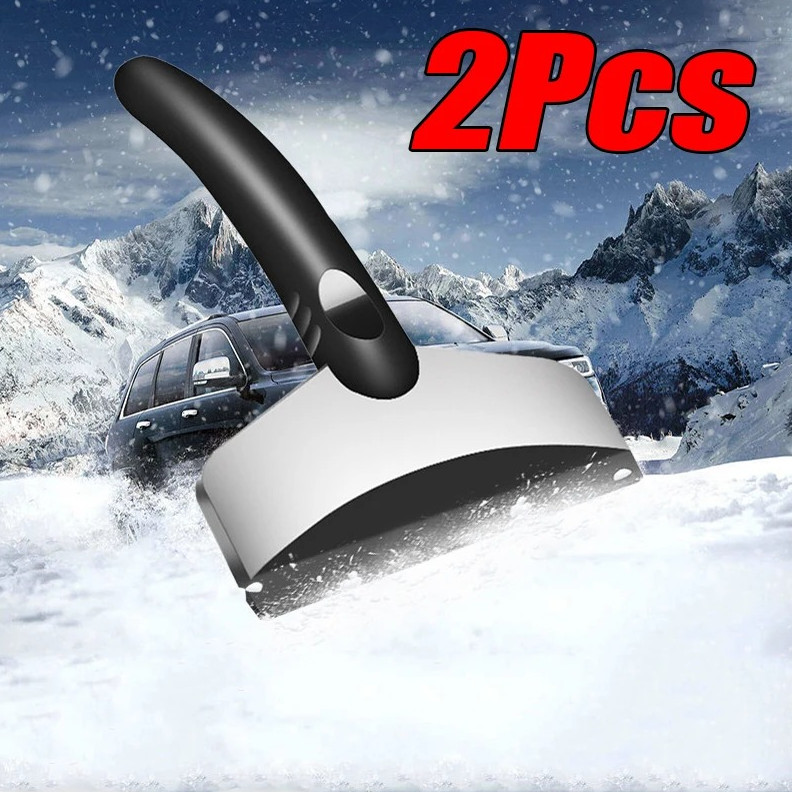2 pcs Car Snow Shovel Ice Scraper Tool Windshield Defrost Cleaner Auto Accessory