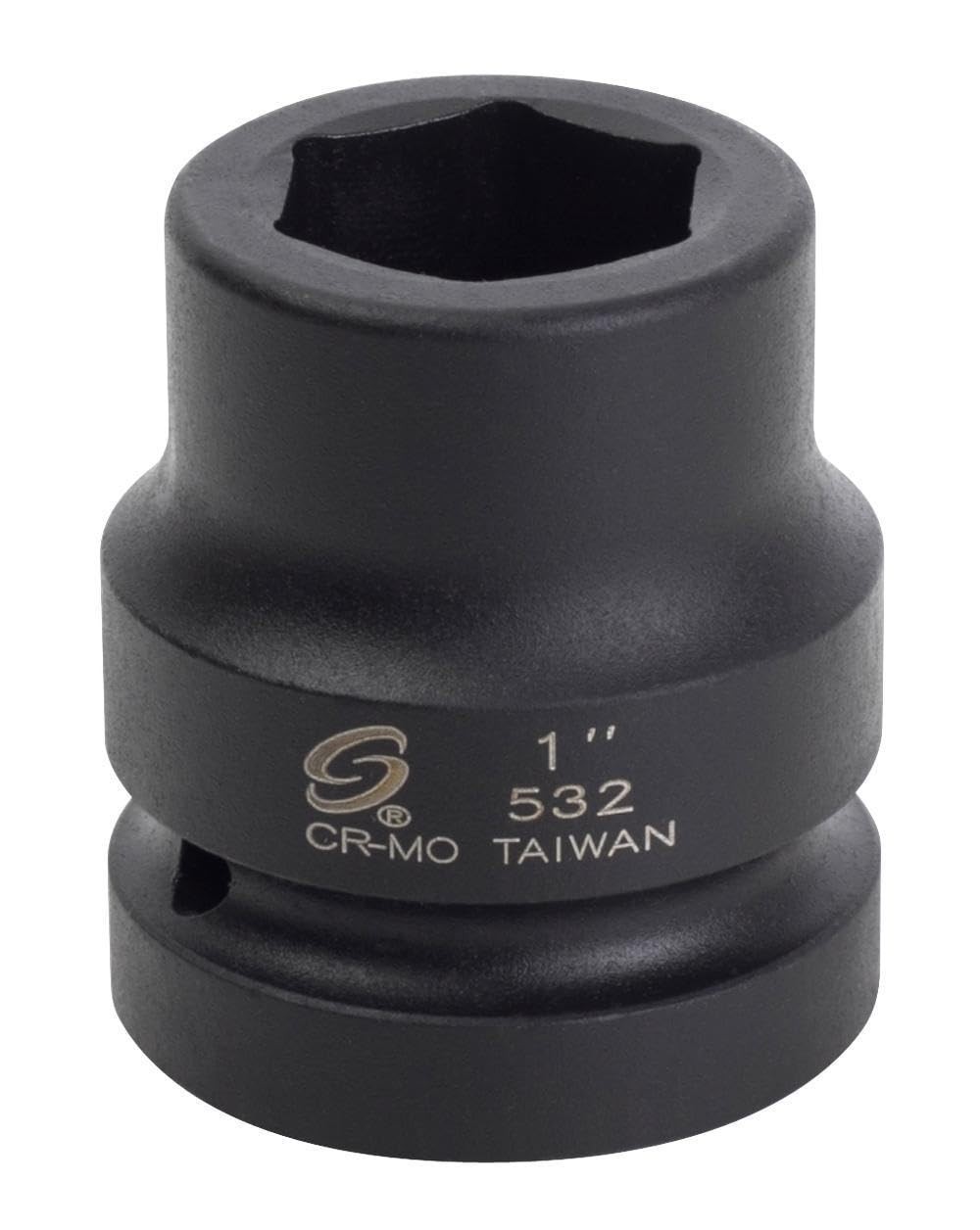 SUNEX Tools 1 in. Drive 1 in. 6-Point Impact Socket, CR-MO Steel, Model 532