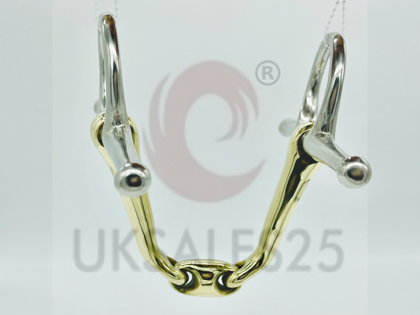 Full Cheek 14MM Snaffle Bit Verbindend Angled MP (UKSALES25®)*SAME DAY DISPATCH*