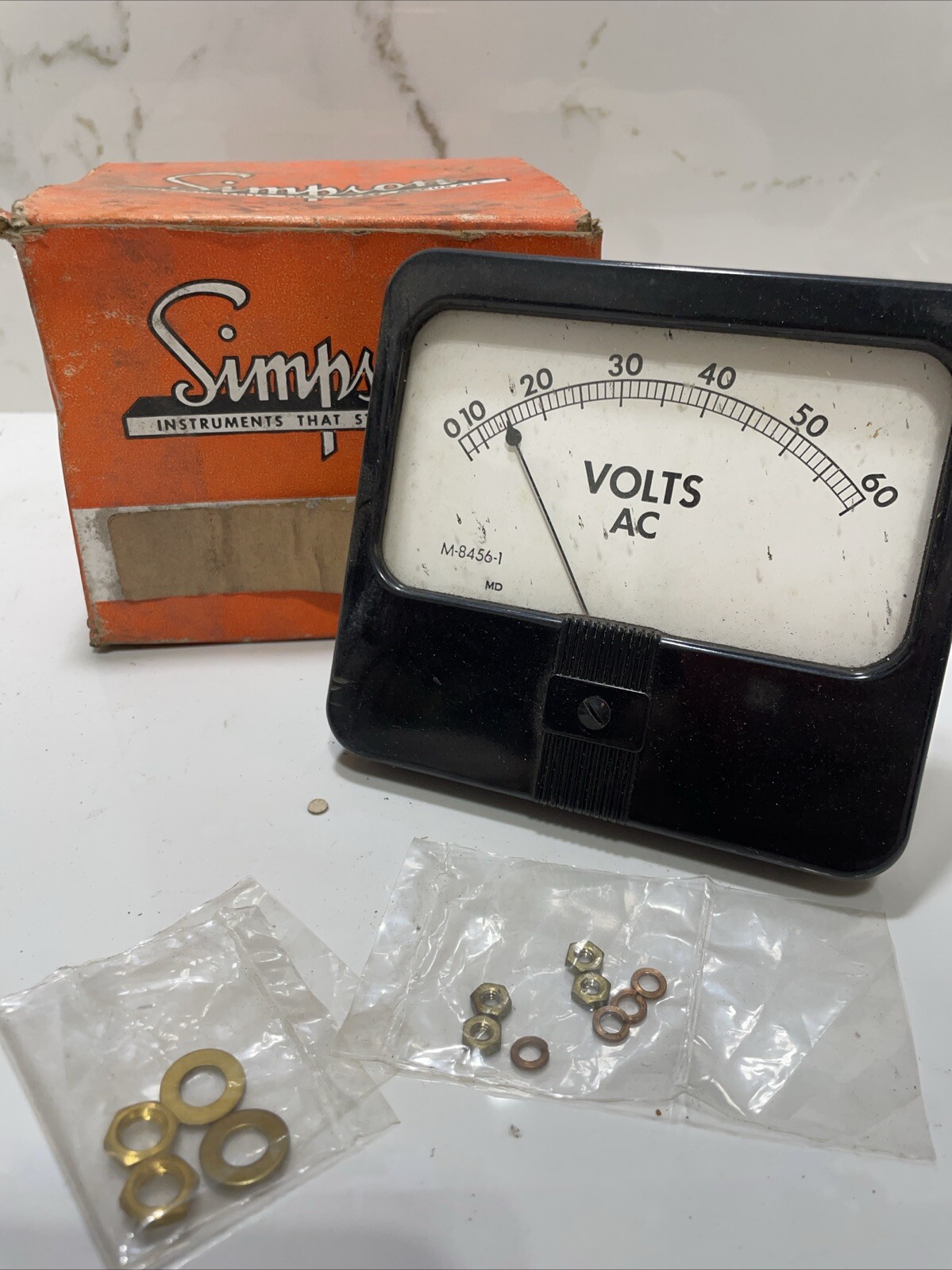 SIMPSON  PANEL METER 0-60VOLTS AC