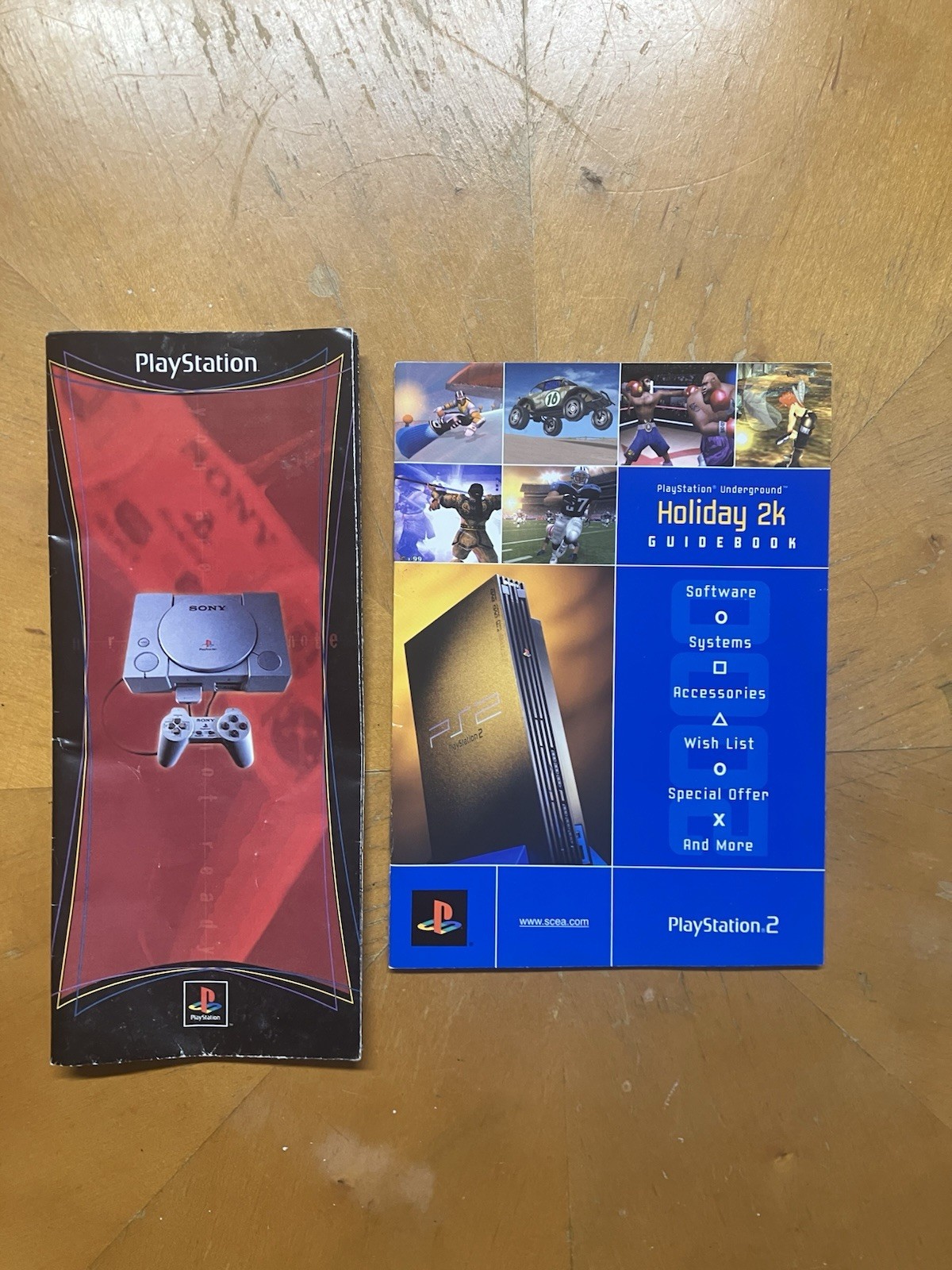 Vintage Sony PlayStation Poster & PS2 Underground Holiday 2K Catalog Promo Lot