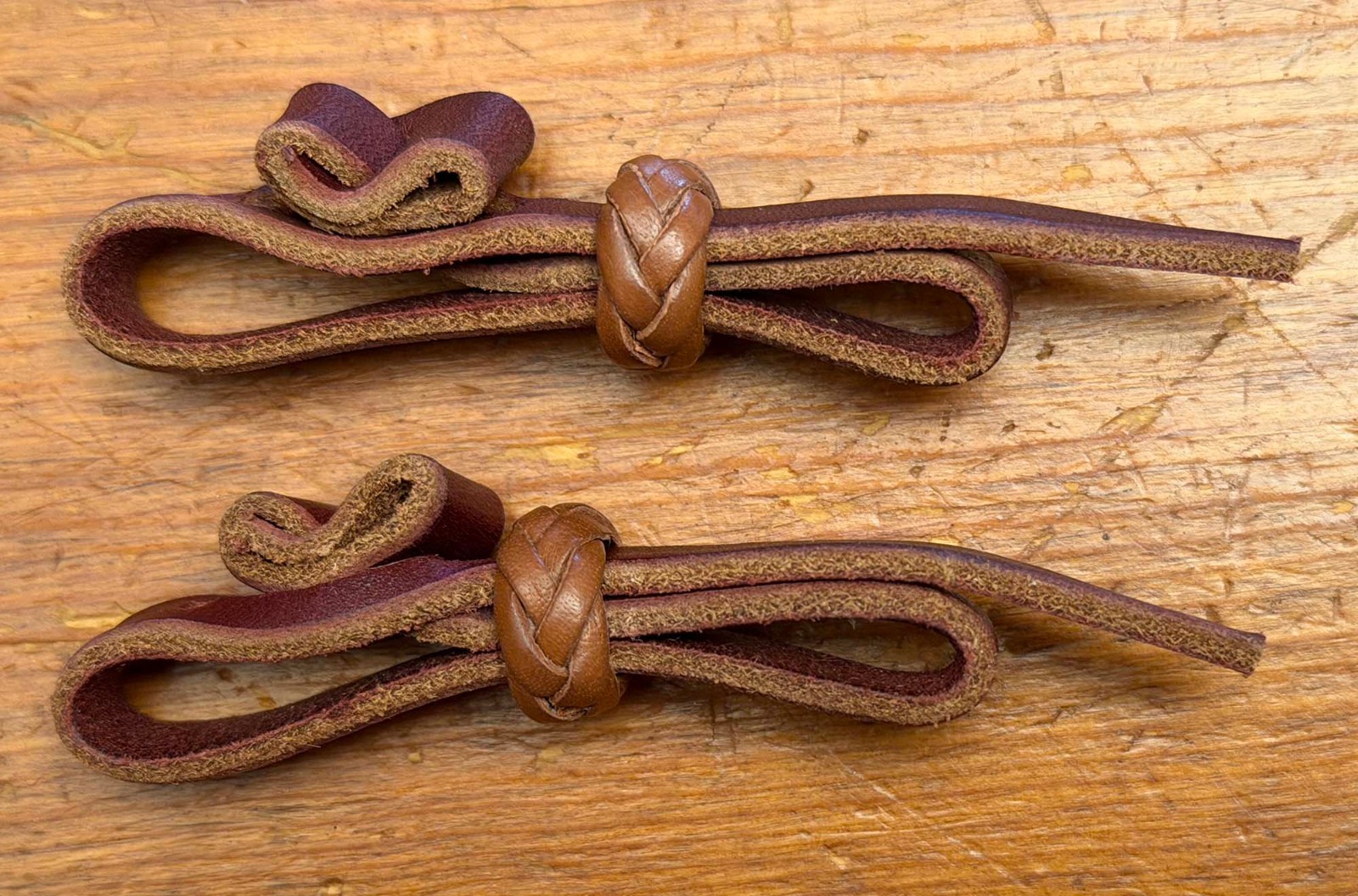 HANDMADE 3/8" Leather BIT REIN CONNECTORS By Tony Pedrini Of Nevada