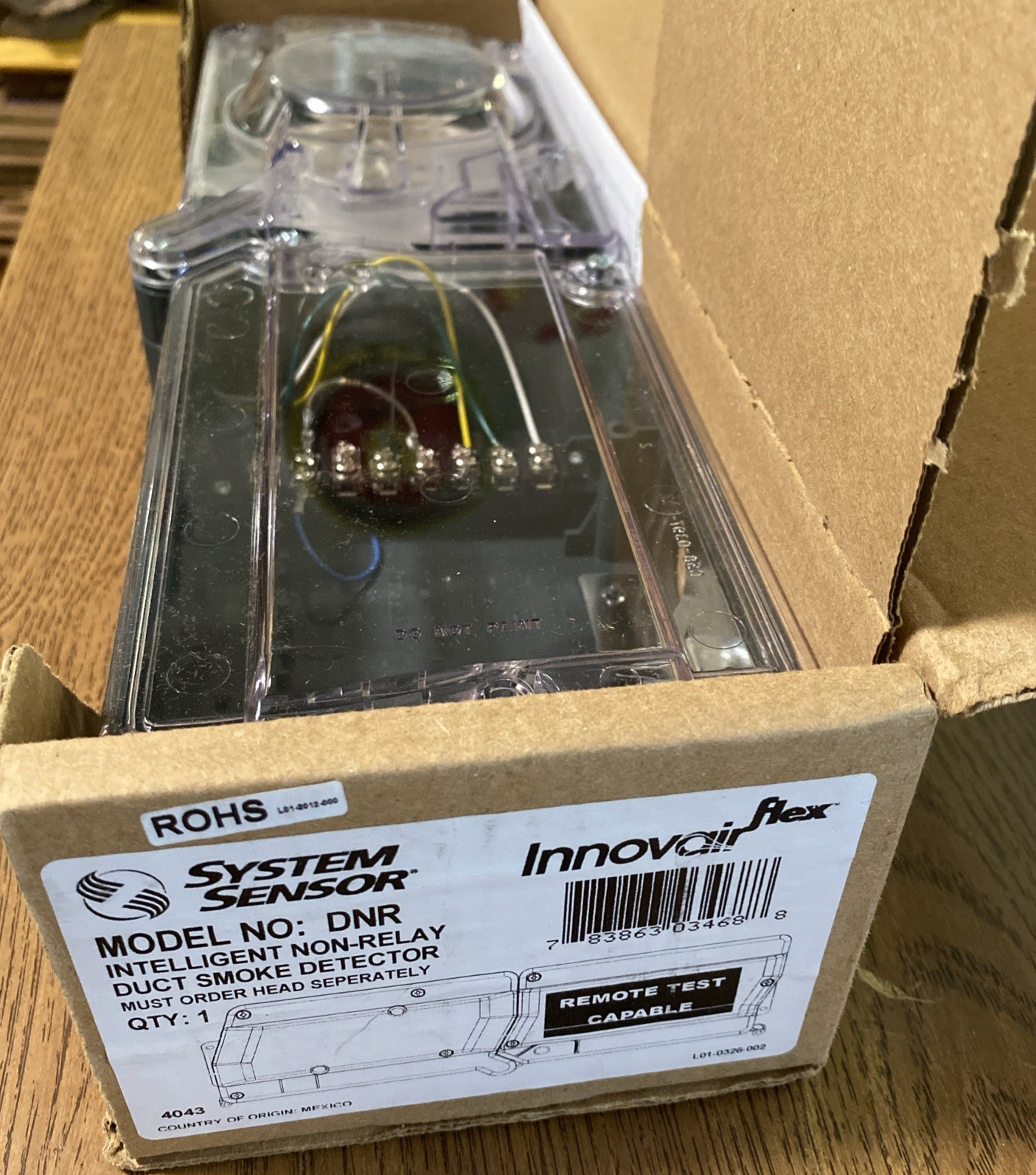 System Sensor DNR Intelligent Non-Relay Duct Smoke Detector Remote Test Capable