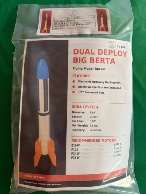 Leading Edge Rocketry, LLC Big Berta Dual Deploy Model Rocket Kit  Advanced