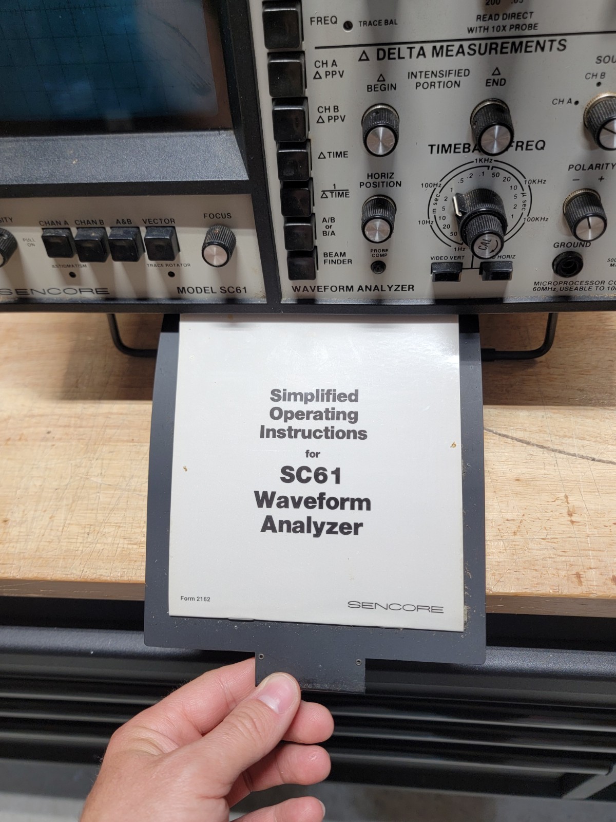 Vintage Sencore Model SC61 Oscilloscope Waveform Analyzer Powers On! *READ*