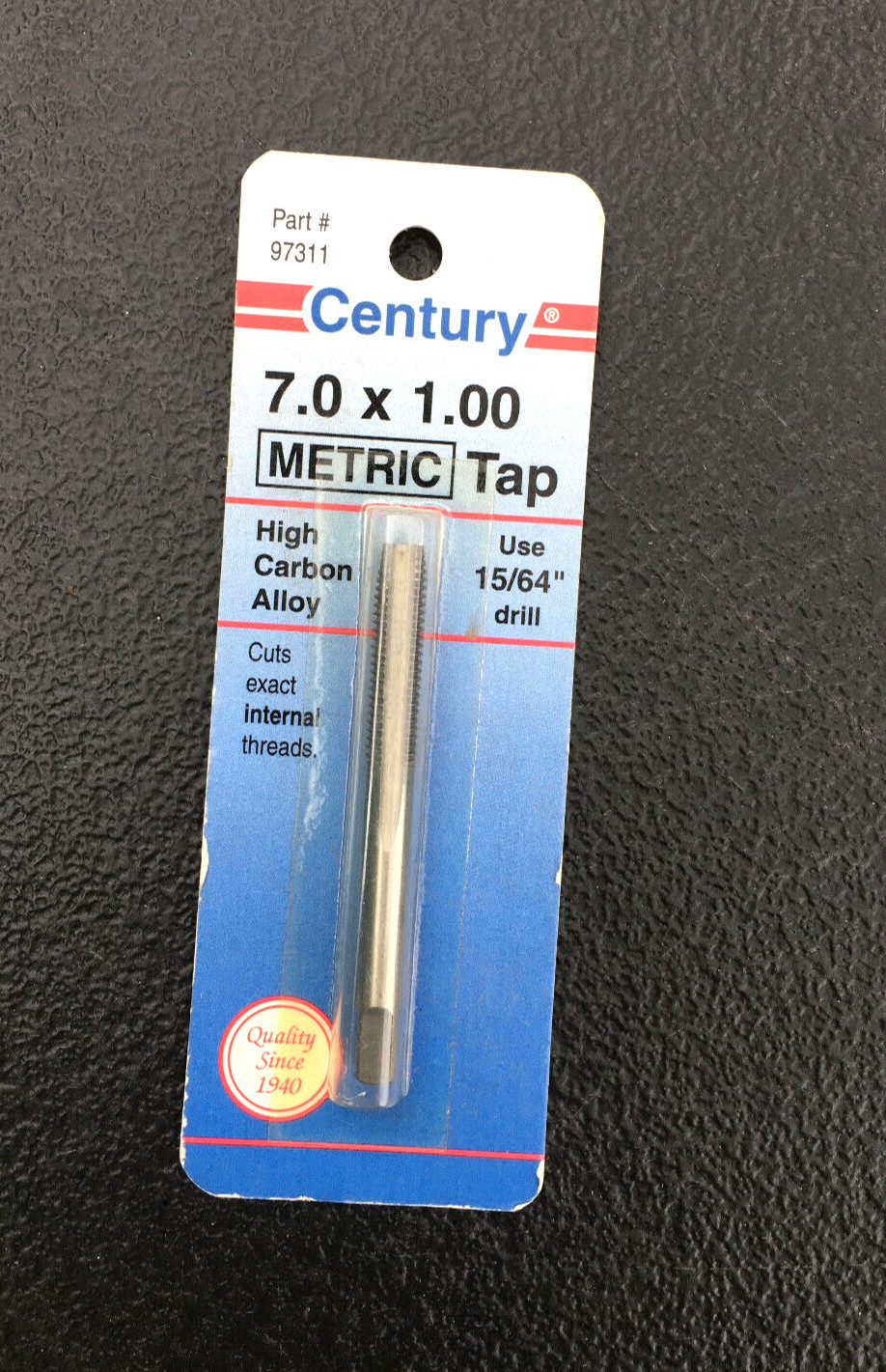 CENTURY 97311  7.0 X 1.00  METRIC HIGH CARBON ALLOY PLUG TAP
