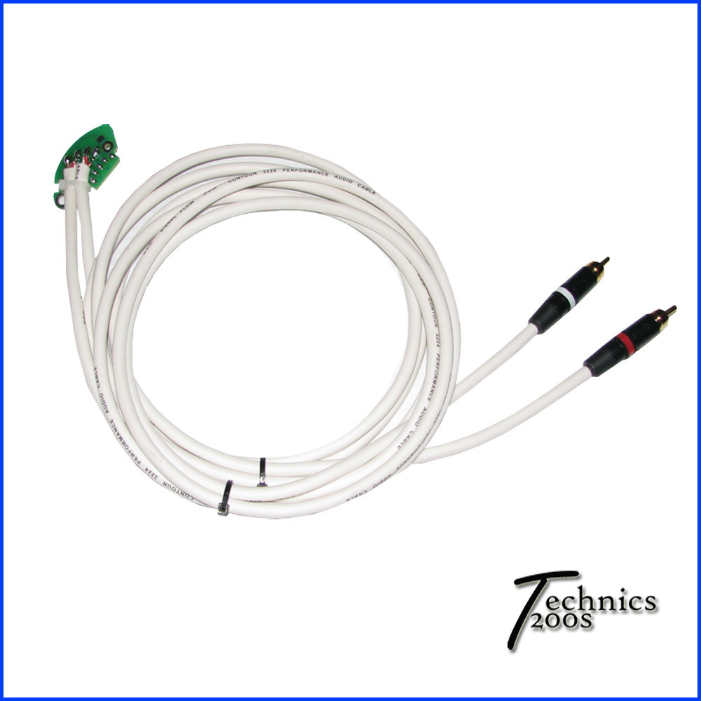 3.6 FT WHITE TECHNICS 1200 1210 6FT RCA RCAS - NEUTRIK REAN GOLD - INTERNAL GND