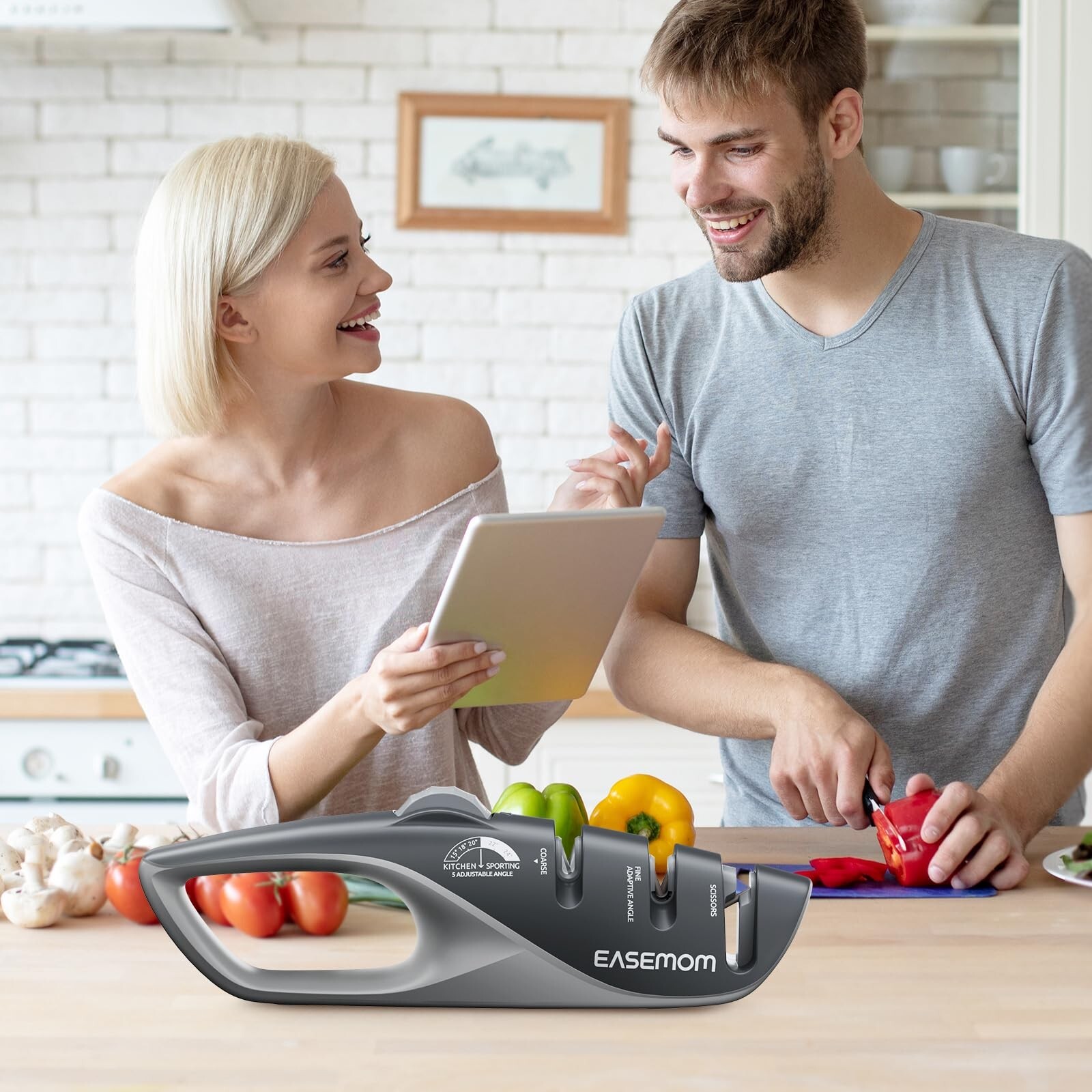 Kitchen Knife Sharpener, 5 Adjustable Sharpening Angle - Handheld P... Fast Ship