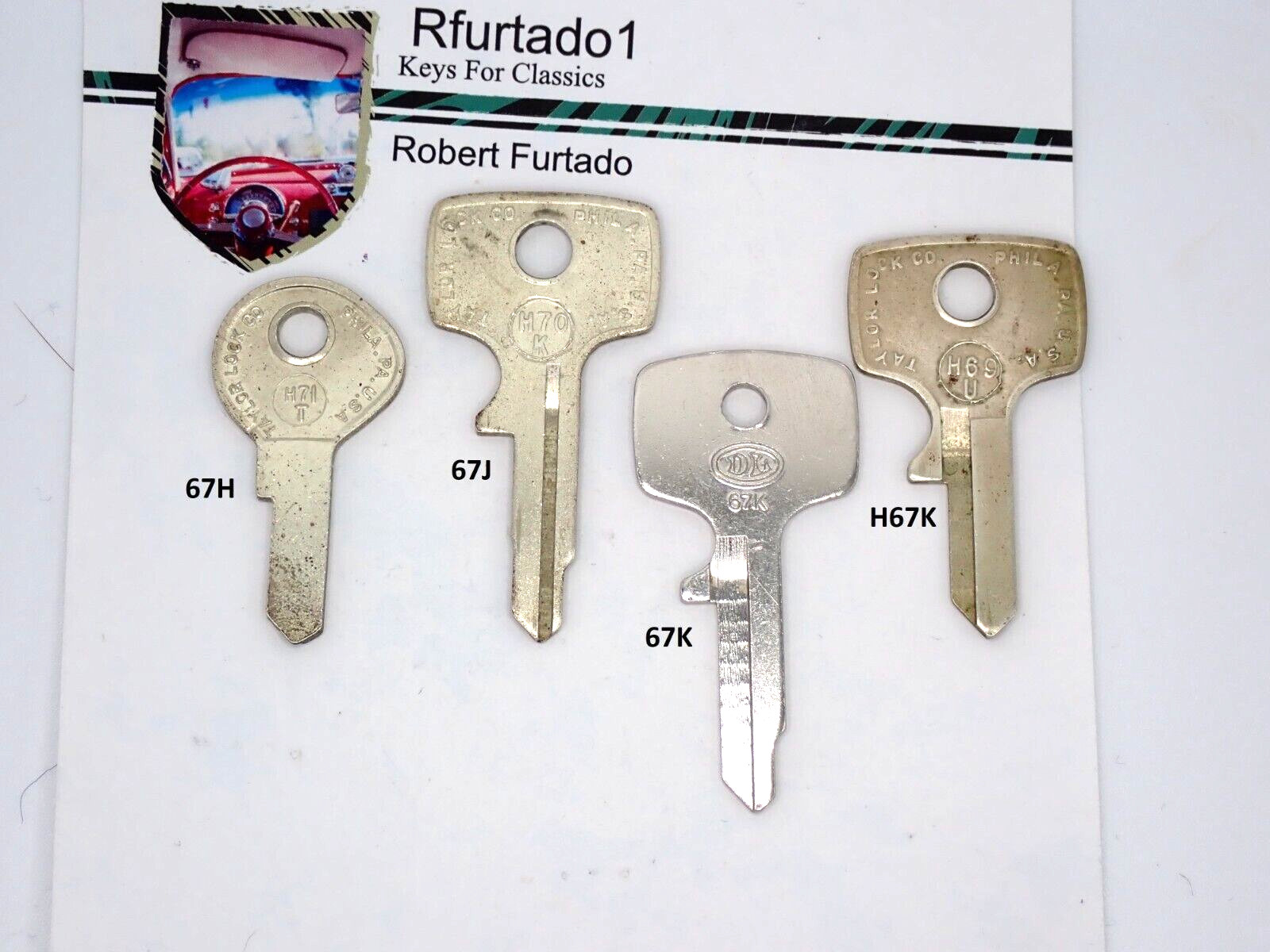 Key Blank for Vintage Honda Motorcycle 1960's to 1980's (67H to H67K)