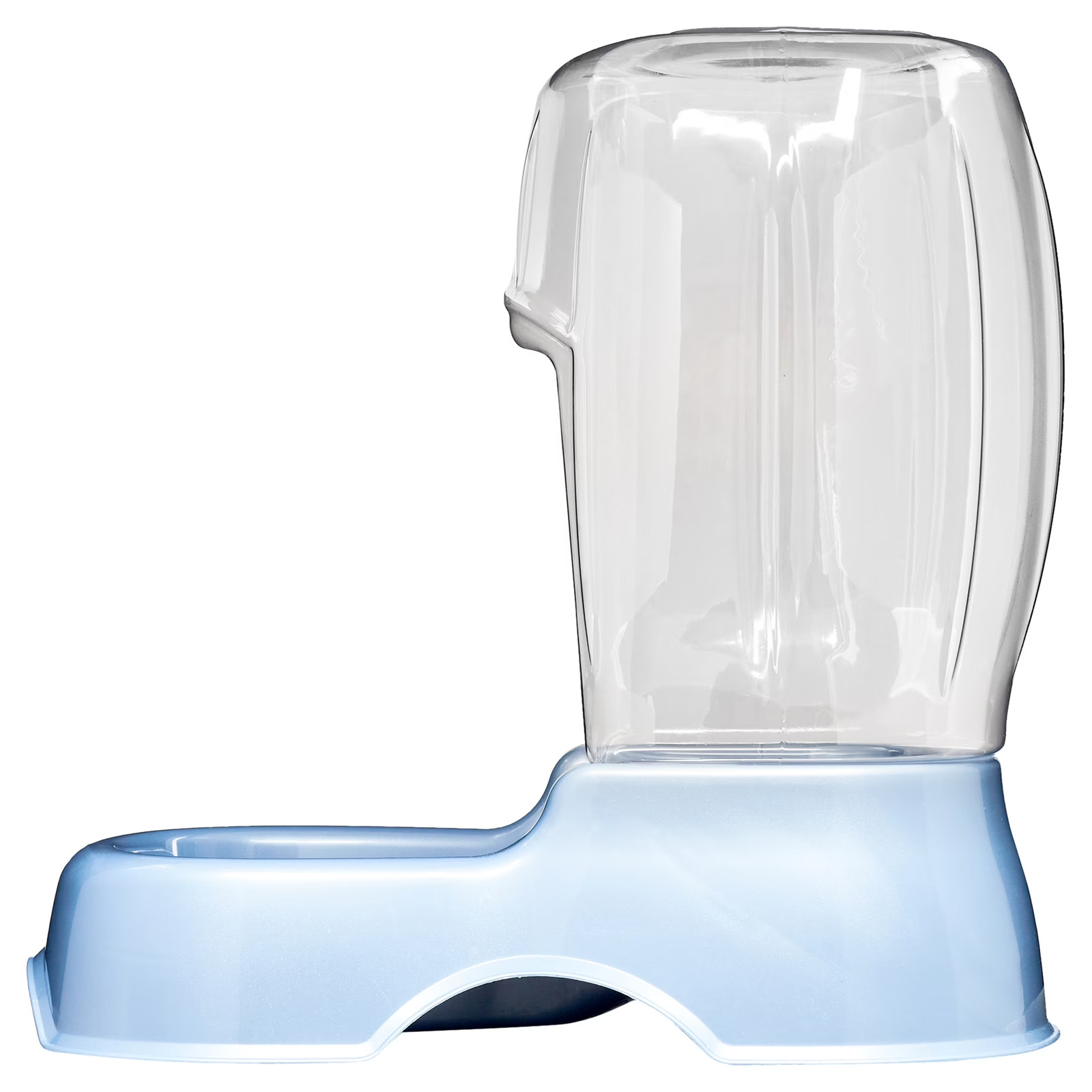 3 Gallon Gravity Water Bowl for Pets Blue Silver