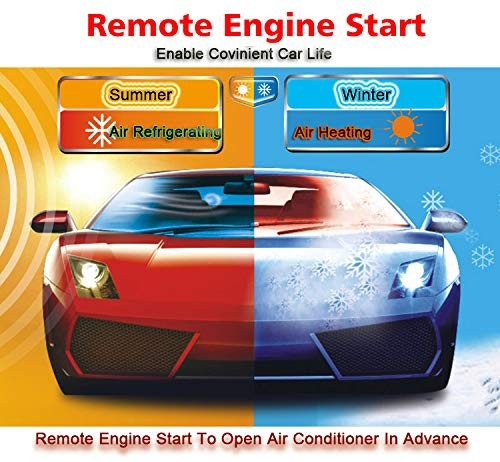 Car Keyless Entry Security Alarm System with Remote Engine Start and Push to ...