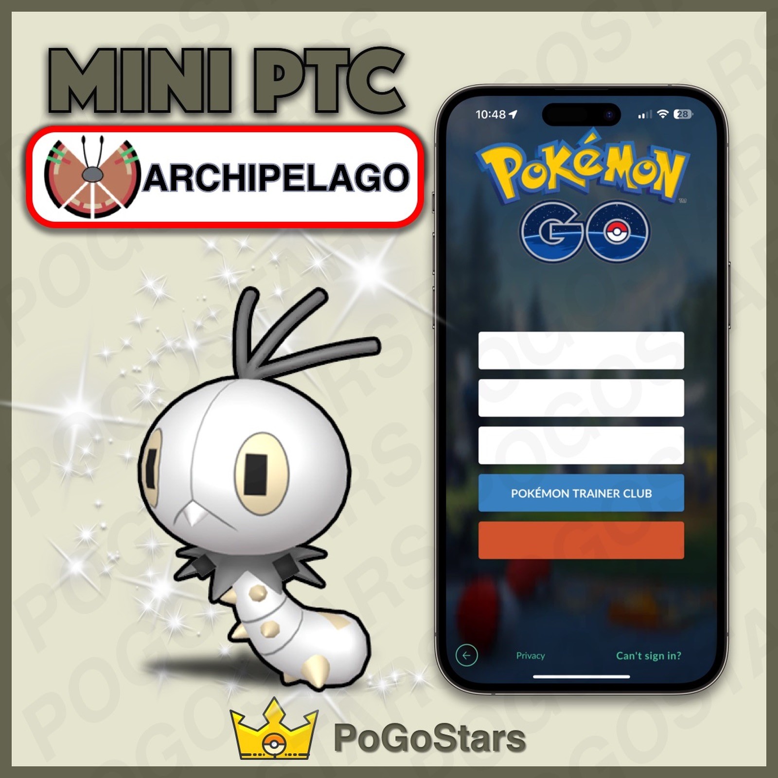 Pokémon PTC GO - Shiny Scatterbug Archipelago - 80K Stardust✨Description✨
