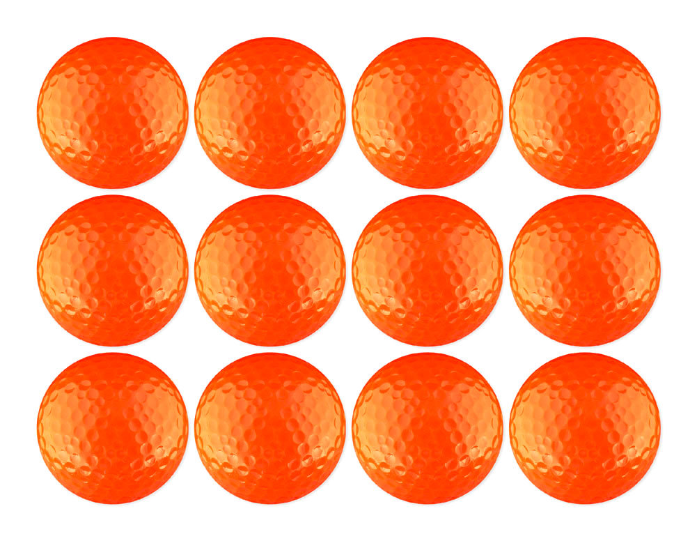 Golf Ball 12-Pack Blank Non-Branded Multi Colors Available