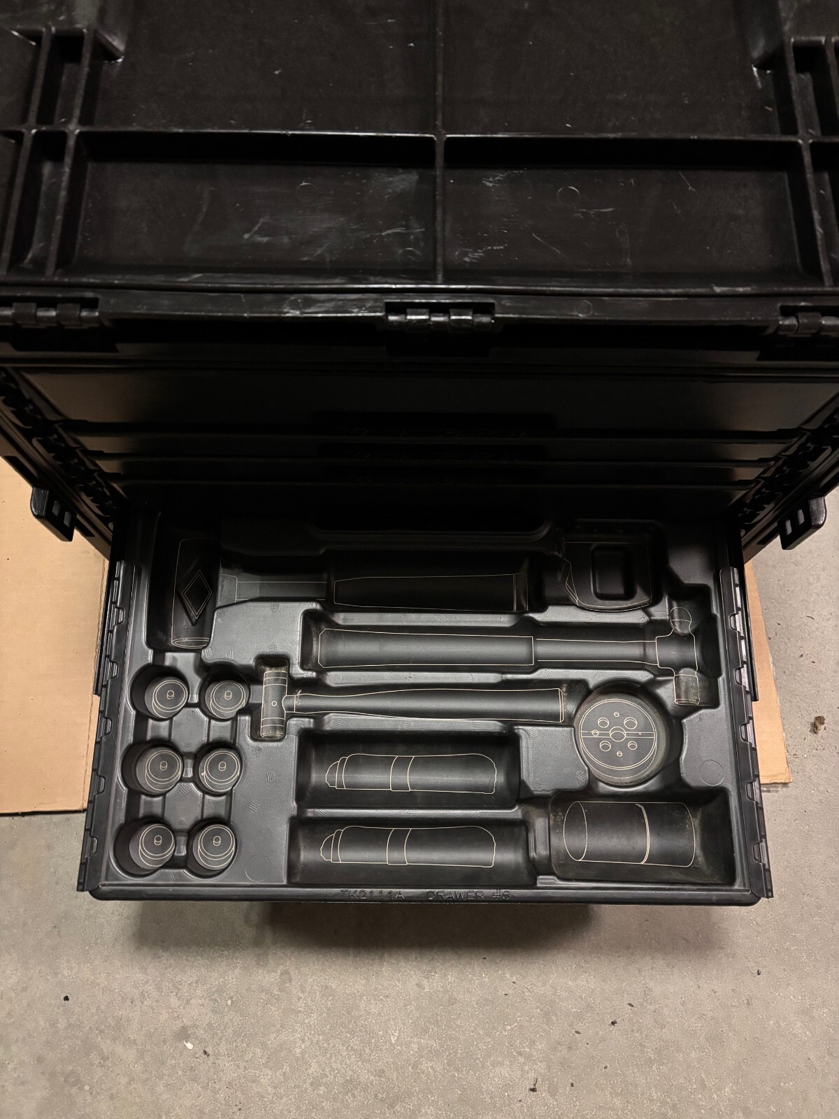 SNAP ON SMALL ARMS TOOL KIT BOX 6 DRAWER WITH TOOL LAYOUT TK-2111-A