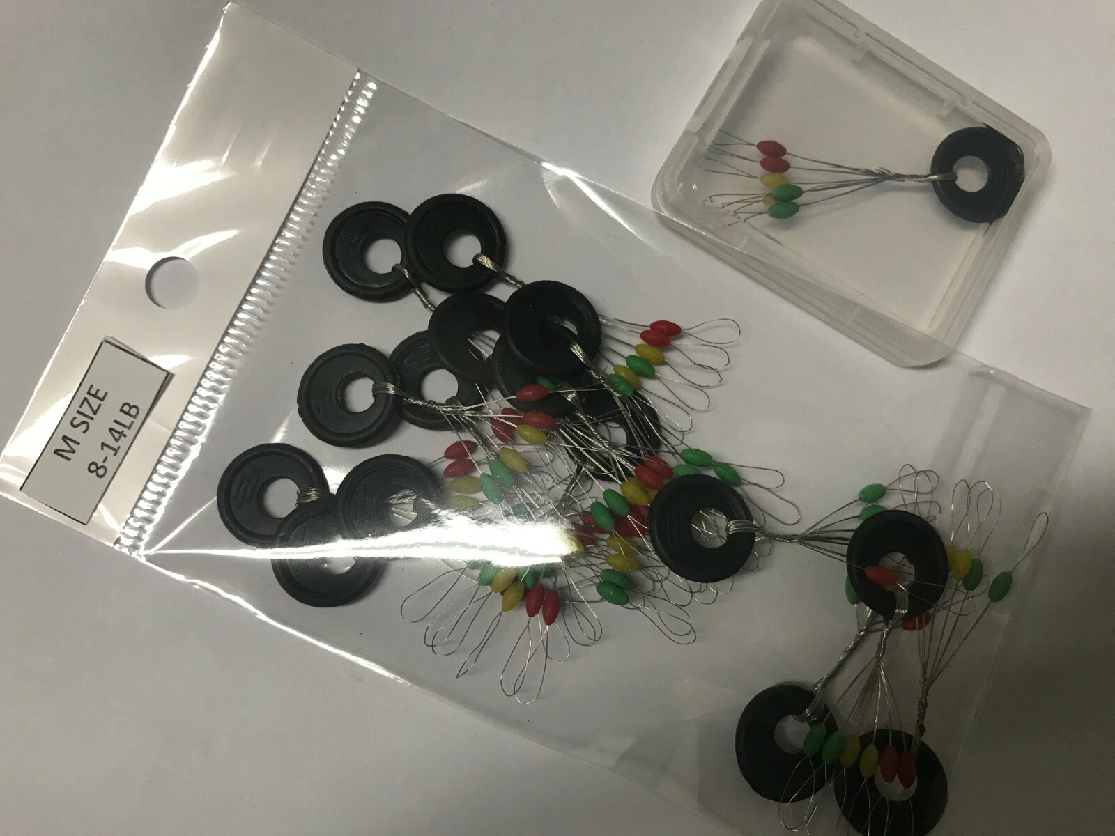 96 Fishing Rubber Float Bobber Stops Pitch Sinker S M L size US