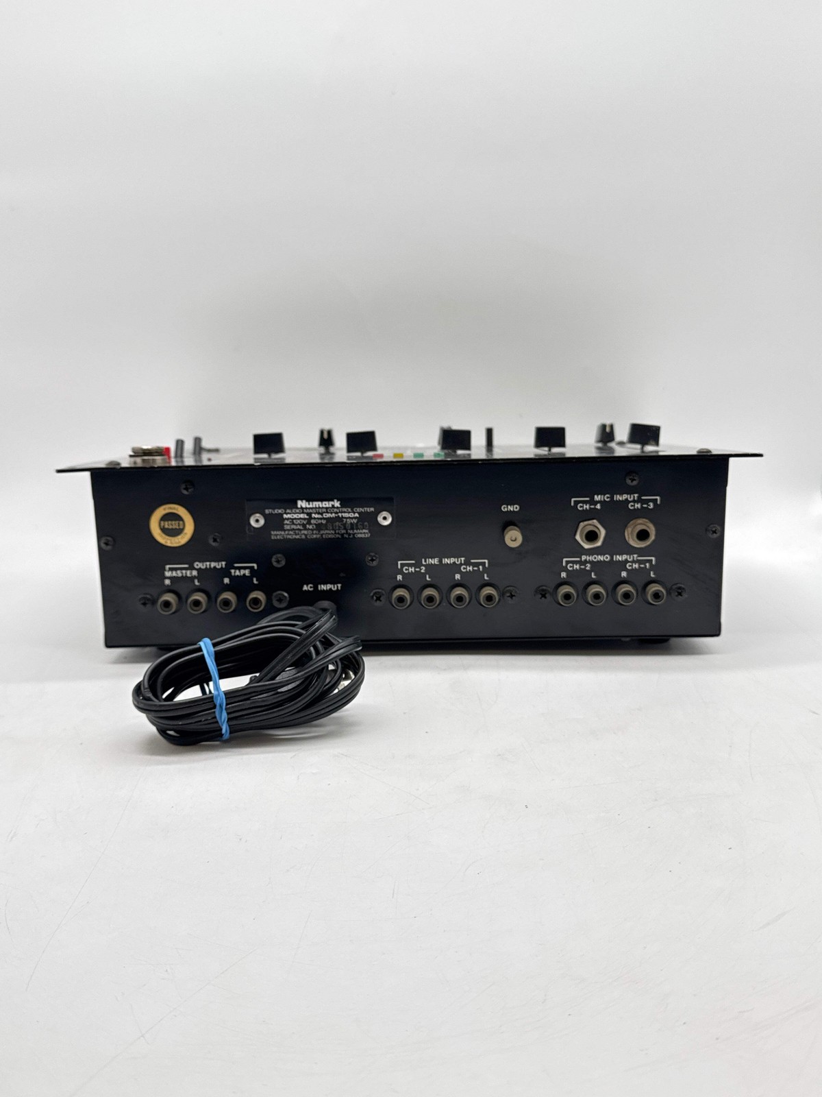 Numark DM-1150A DJ Audio Mixer Console Analog Untested Powers On
