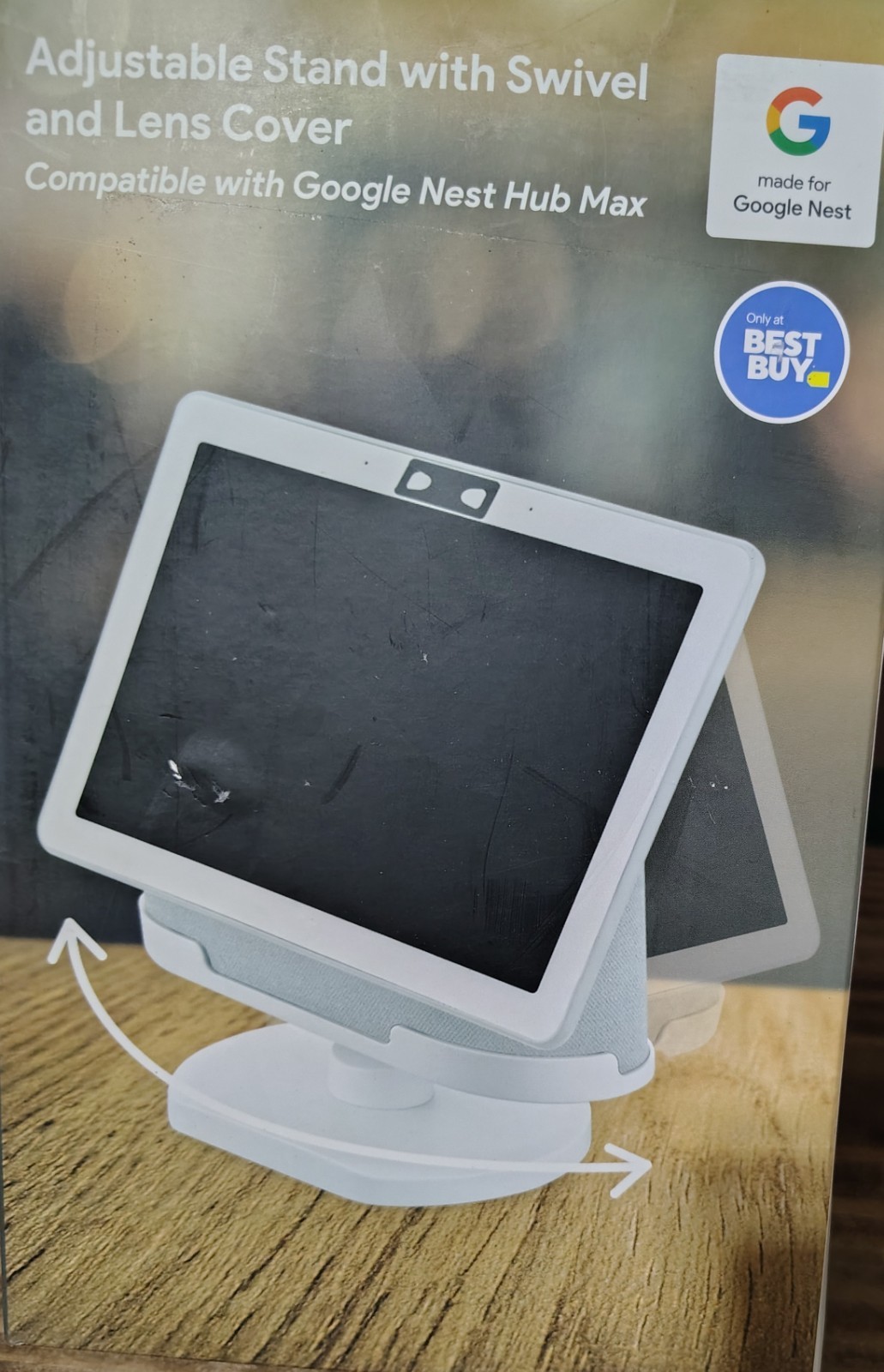Google Nest Hub Max Adjustable Stand with Swivel & Lens Cover  Wasserstein - NEW