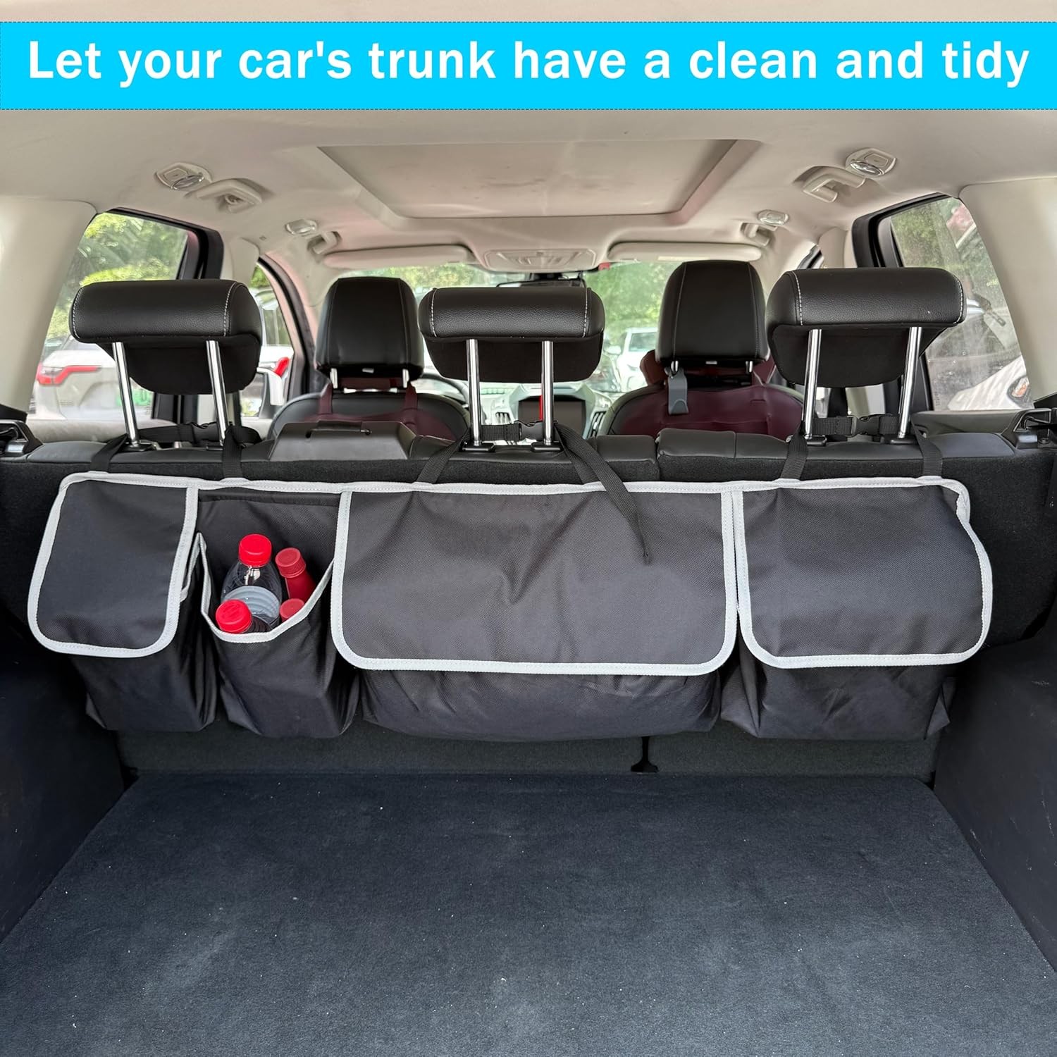 Car Trunk Organizer, Foldable SUV/MPV/Truck Storage Solution, Trunk Storage,