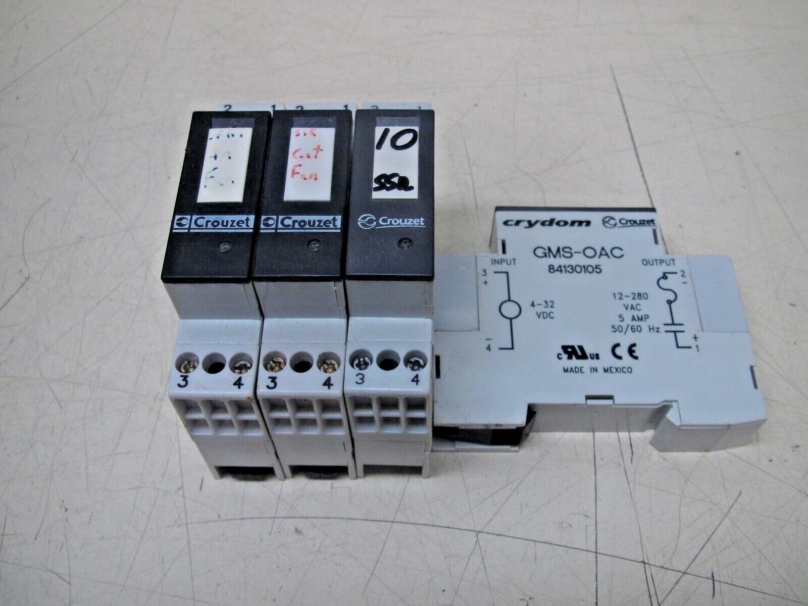 Lot Of 4 Crydom Crouzet GMS-OAC Solid State Relay Module 84130105 FREE SHIPPING