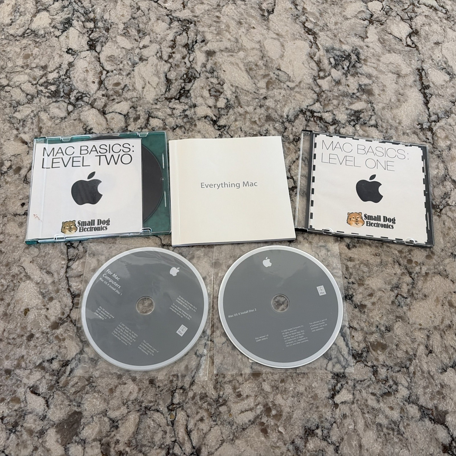 Apple iMac OS X 10.4.7 Install Discs 1 and 2 Vintage Mac  W/ Manual