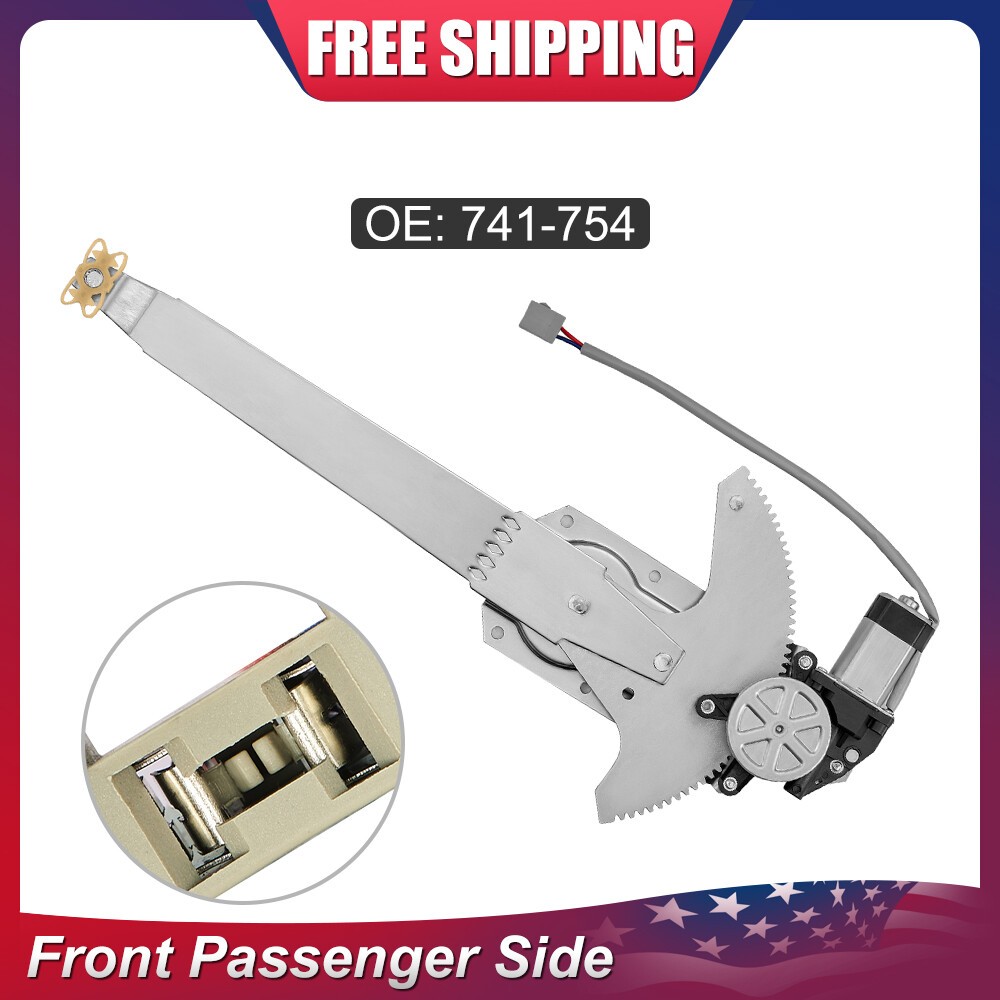 Power Window Regulator w/ Motor Front Right For 1980-1996 Ford F-150 Bronco