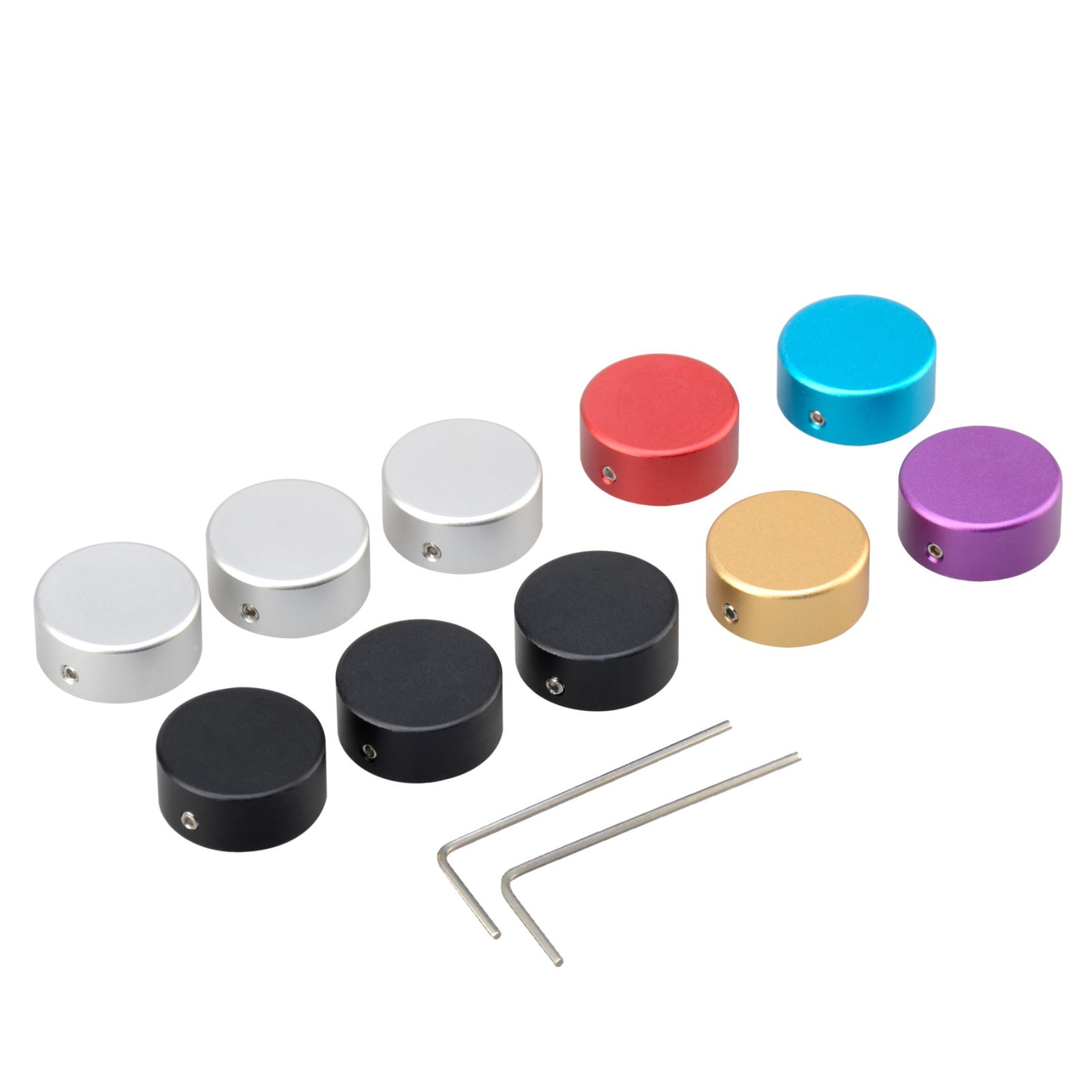 10 PCS Guitar Pedal Footswitch Topper  with 3 Screws,Guitar Effect Foot Nail Cap
