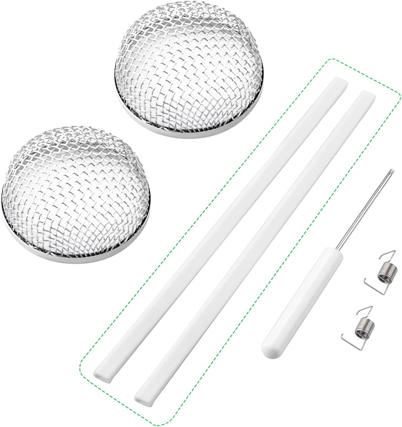 RV Flying Insect Screen, Furnace Vent Cover 2 Pack 2.8 X 1.3 Inch | Stainless St