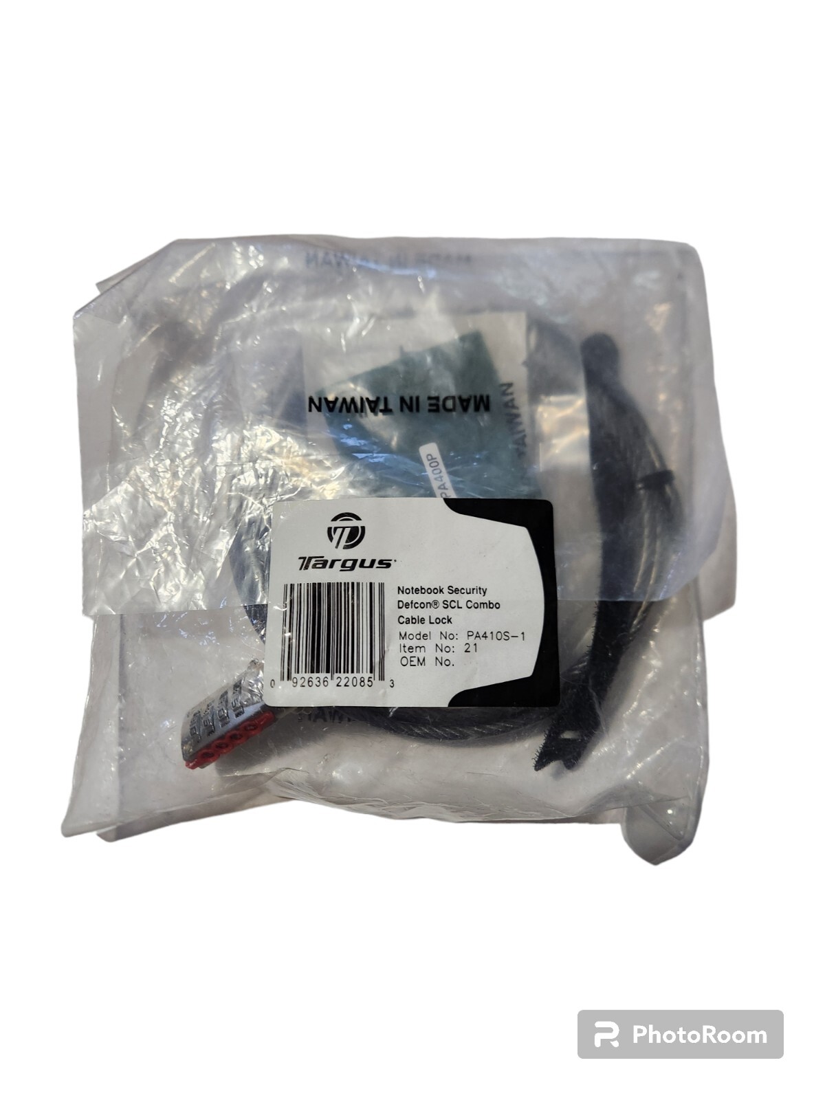 Targus DEFCON SCL Serialized Combo Cable Lock PA410S-1