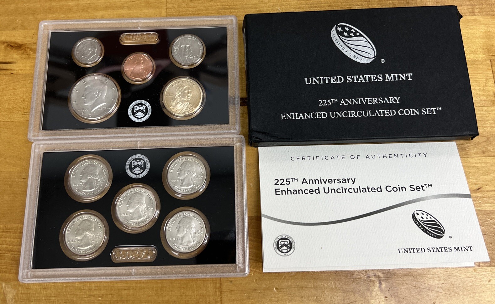 2017 US Mint 225th Anniversary Enhanced Uncirculated 10 Coin Set w/OGP & COA