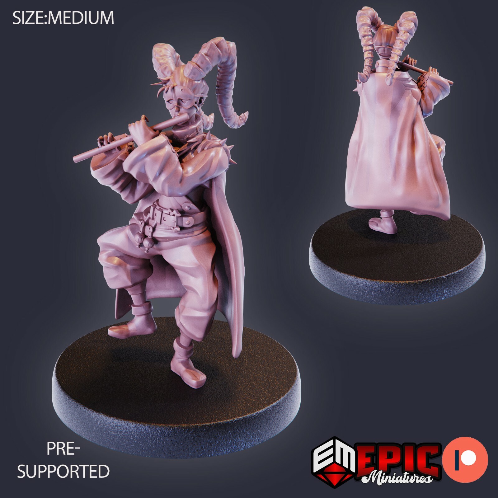 Warlock Apprentice B Epic Miniatures Monster RPG D&D Pathfinder 3D Print Chaos