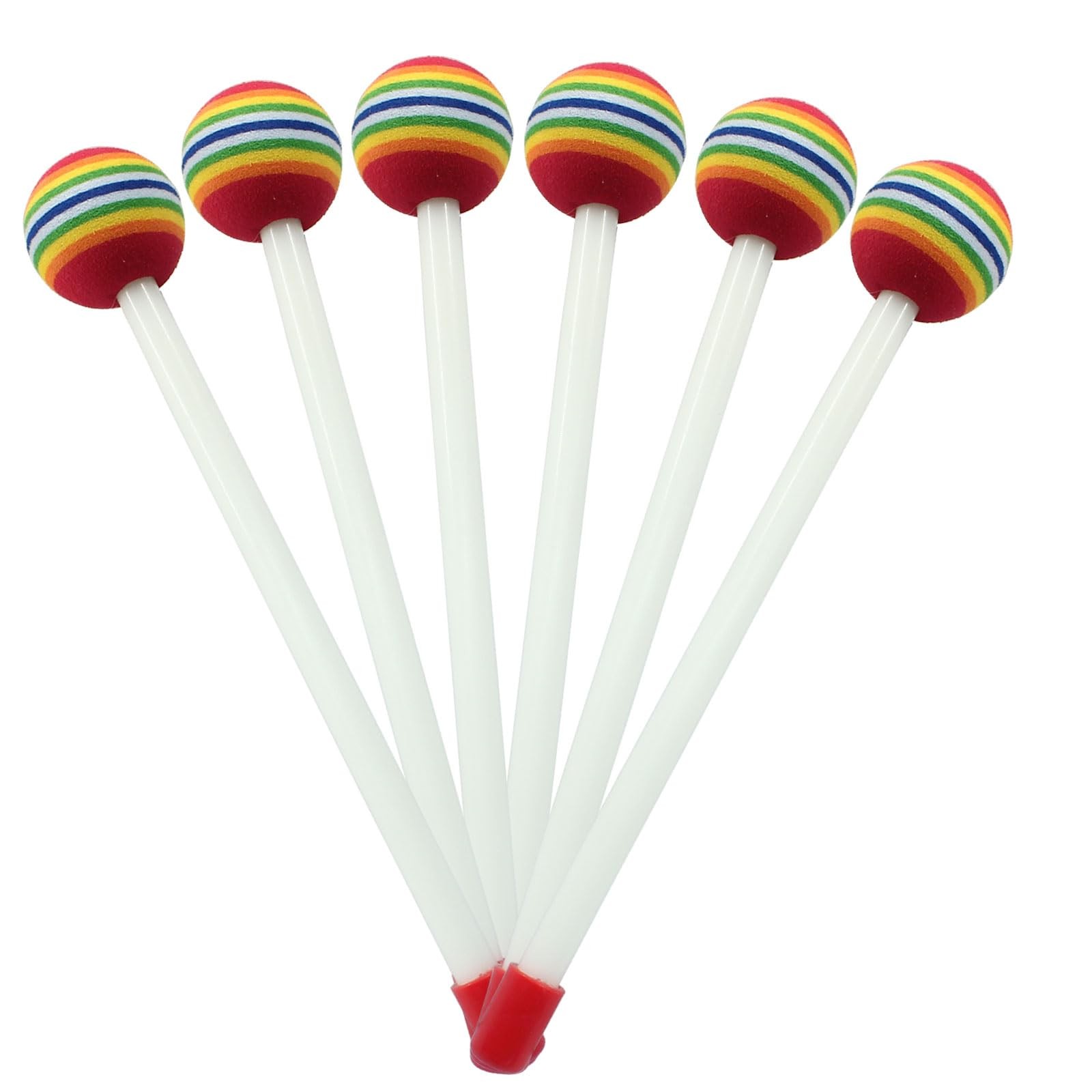 6pcs Lollipop Timpani Mallets 8.3" Felt Soft Foam Percussion Drum Sticks