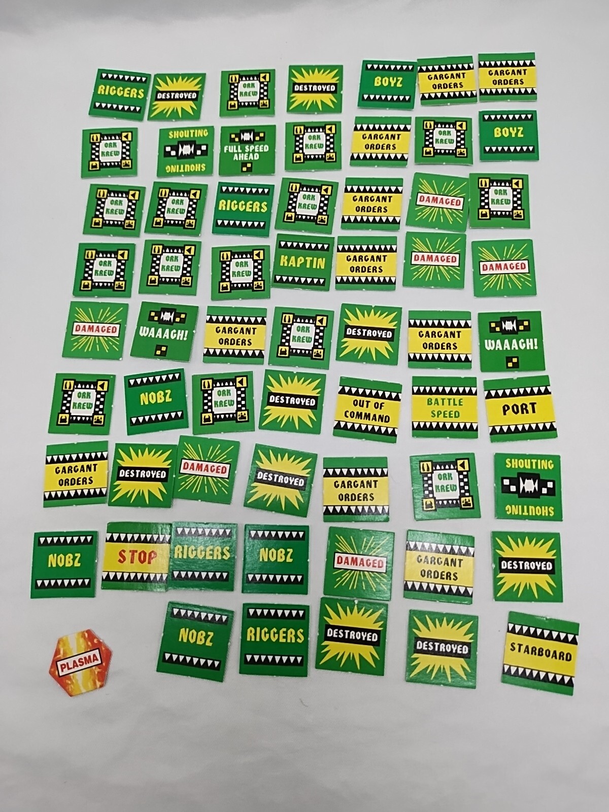 Lot Of (62) Vintage Warhammer 40k Ork Tokens