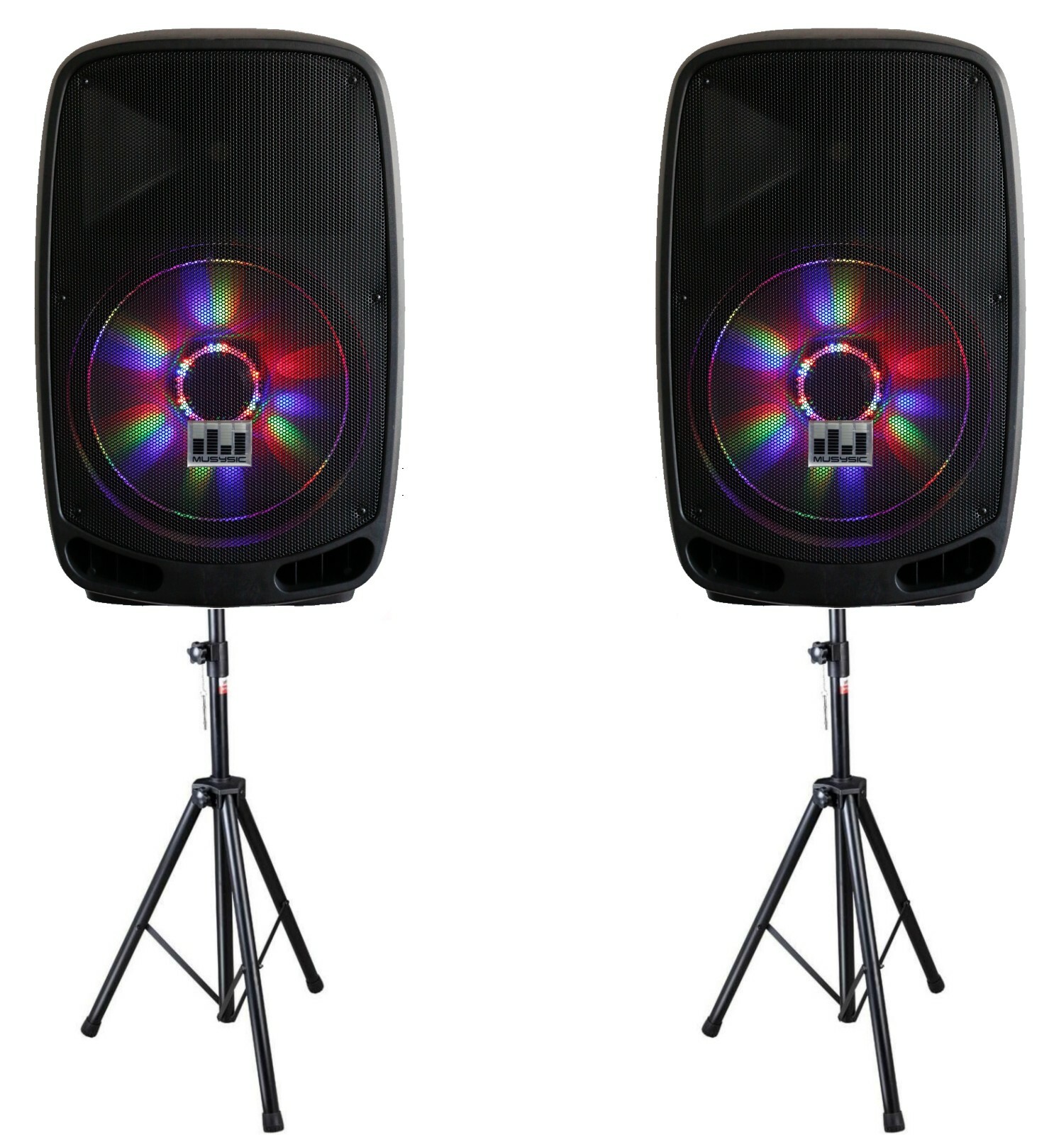 Complete Professional DJ System 4000W MIDI Controller CD USB Active 15" Speakers