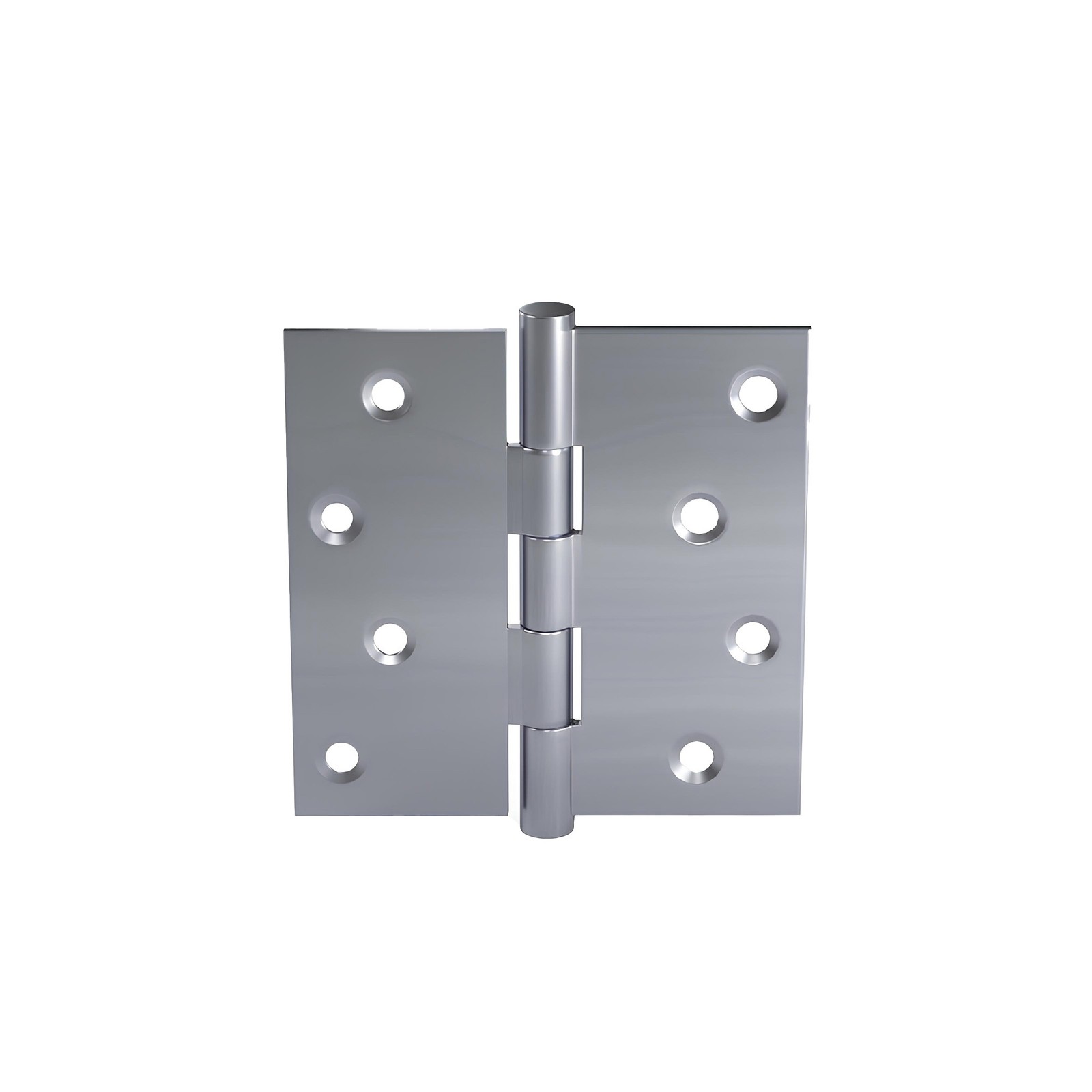 Brixwell Plain Bearing Butt Hinge 4" x 4" Size,Zinc Plated,Square Corners