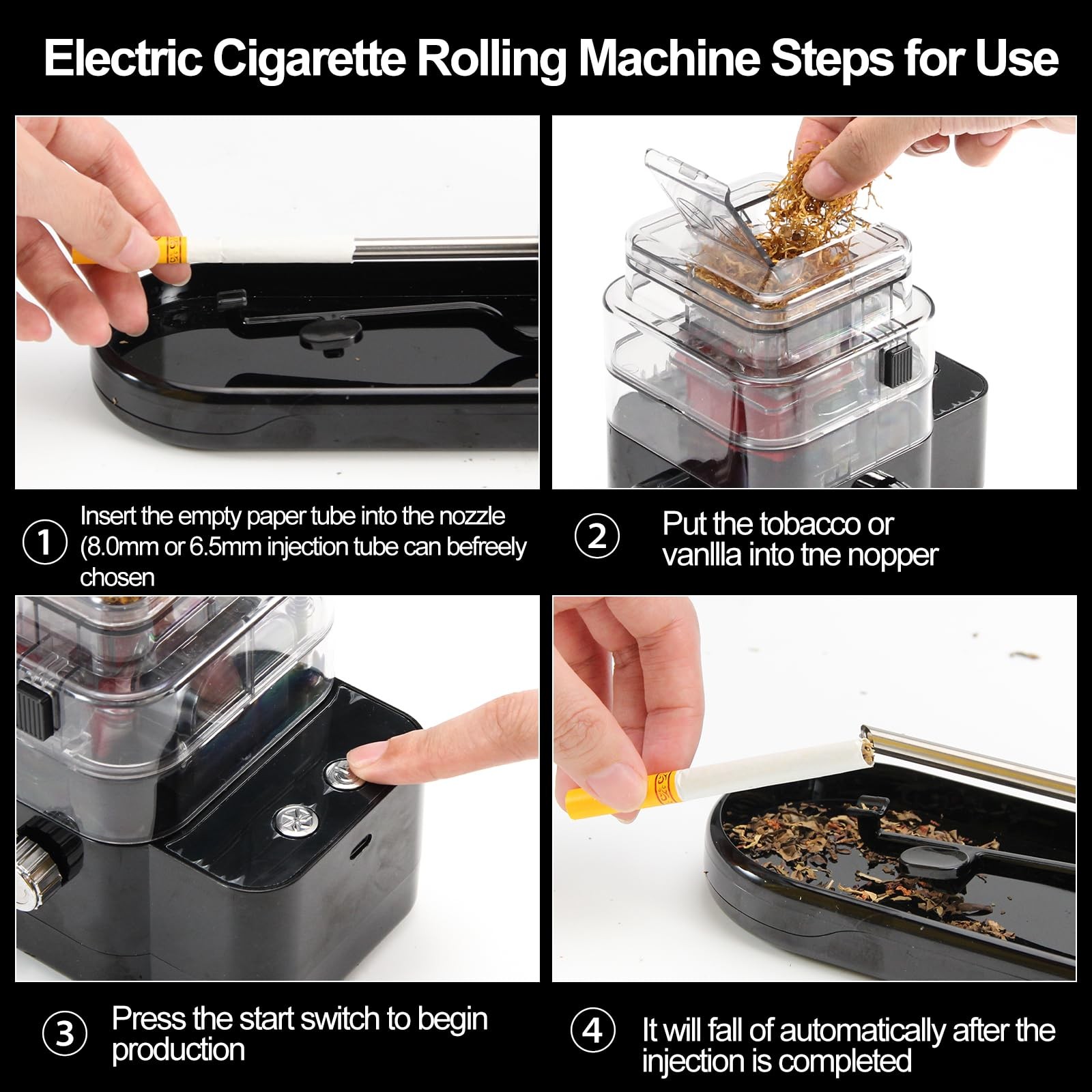 Automatic Rolling Machine Electric Cigarette Injector Machine for Tubes King/...