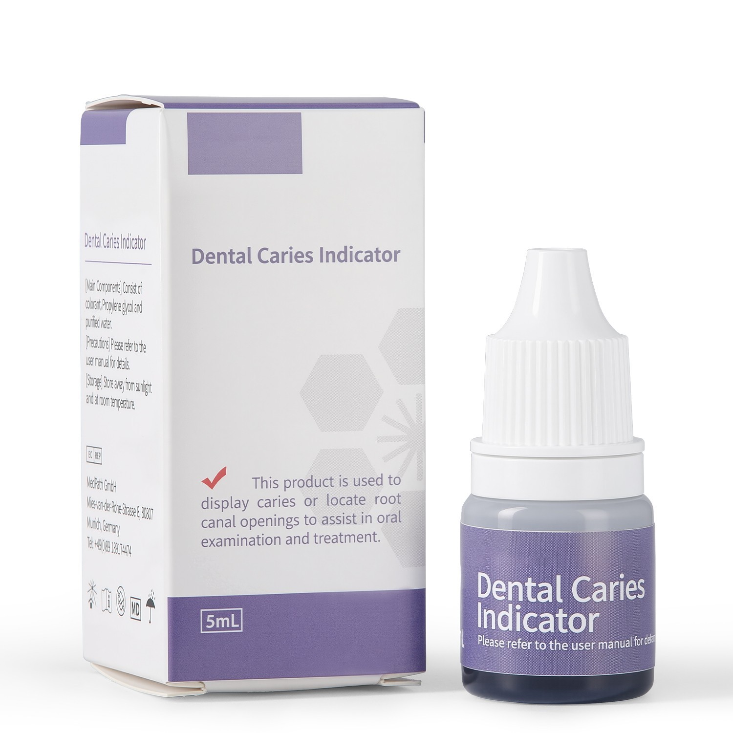 5ml Pack Caries Indicator Dye Dentin Caries Detector Locating Root Canal Orifice
