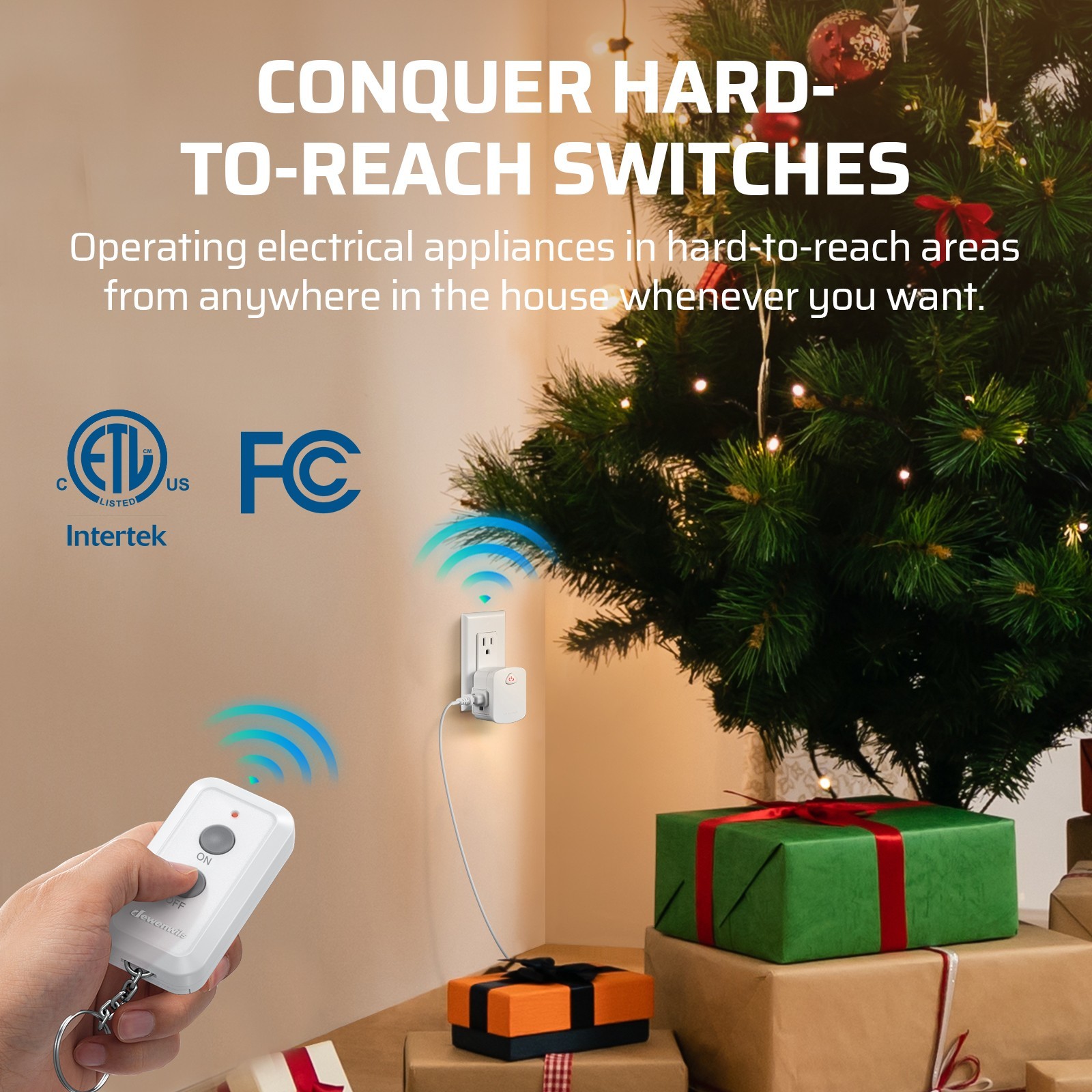 DEWENWILS Remote Control Outlet, Upgraded Version Wireless Remote Light Switch