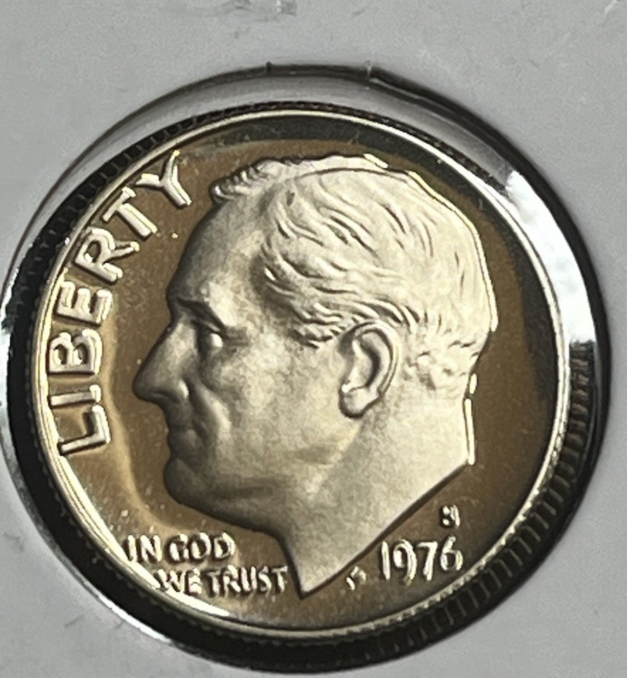 1976 S Roosevelt Dime Gem Cameo Proof CN-Clad