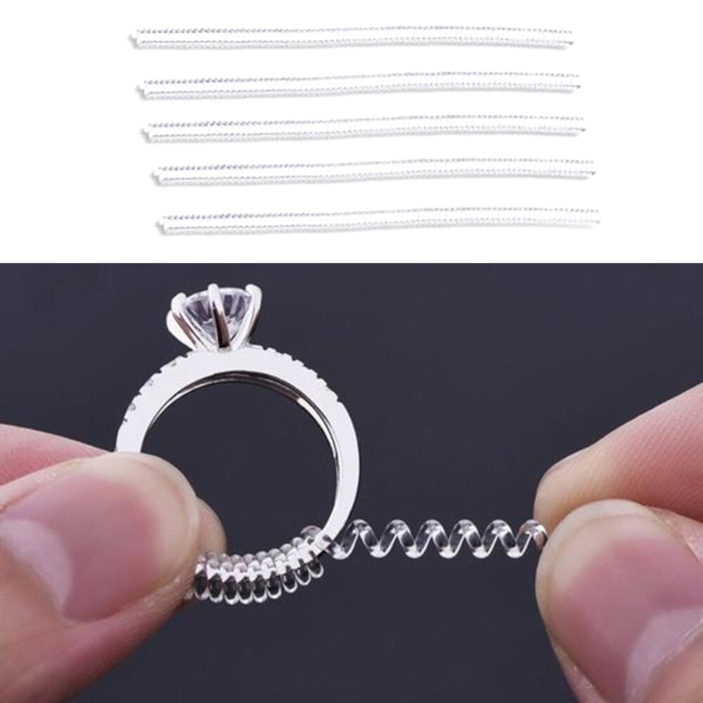 6Pcs Ring Size Reducer Women Silicone Rings Resizing Small Device