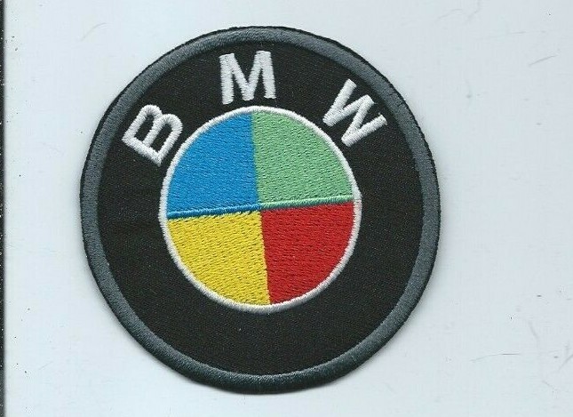 NEW 3 INCH BMW QUAD COLOR IRON ON PATCH FREE SHIPPING