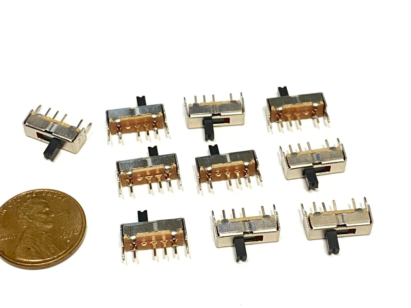 10 pieces SK13D07VG4 4pin Mini micro small tiny Slide Switch PCB on off 1P3T