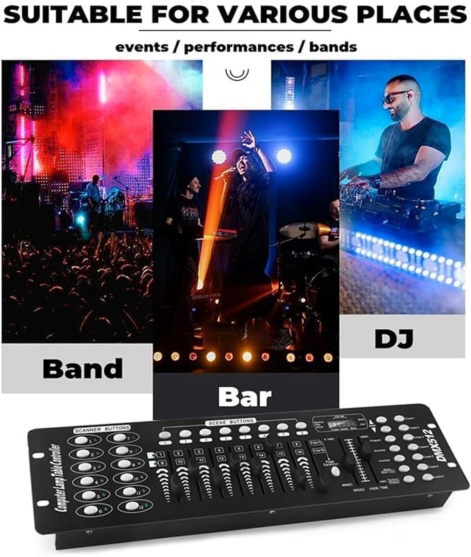 192 DMX Controller Use for Editing Program of Stage Lighting,DMX 512 DJ Contr...